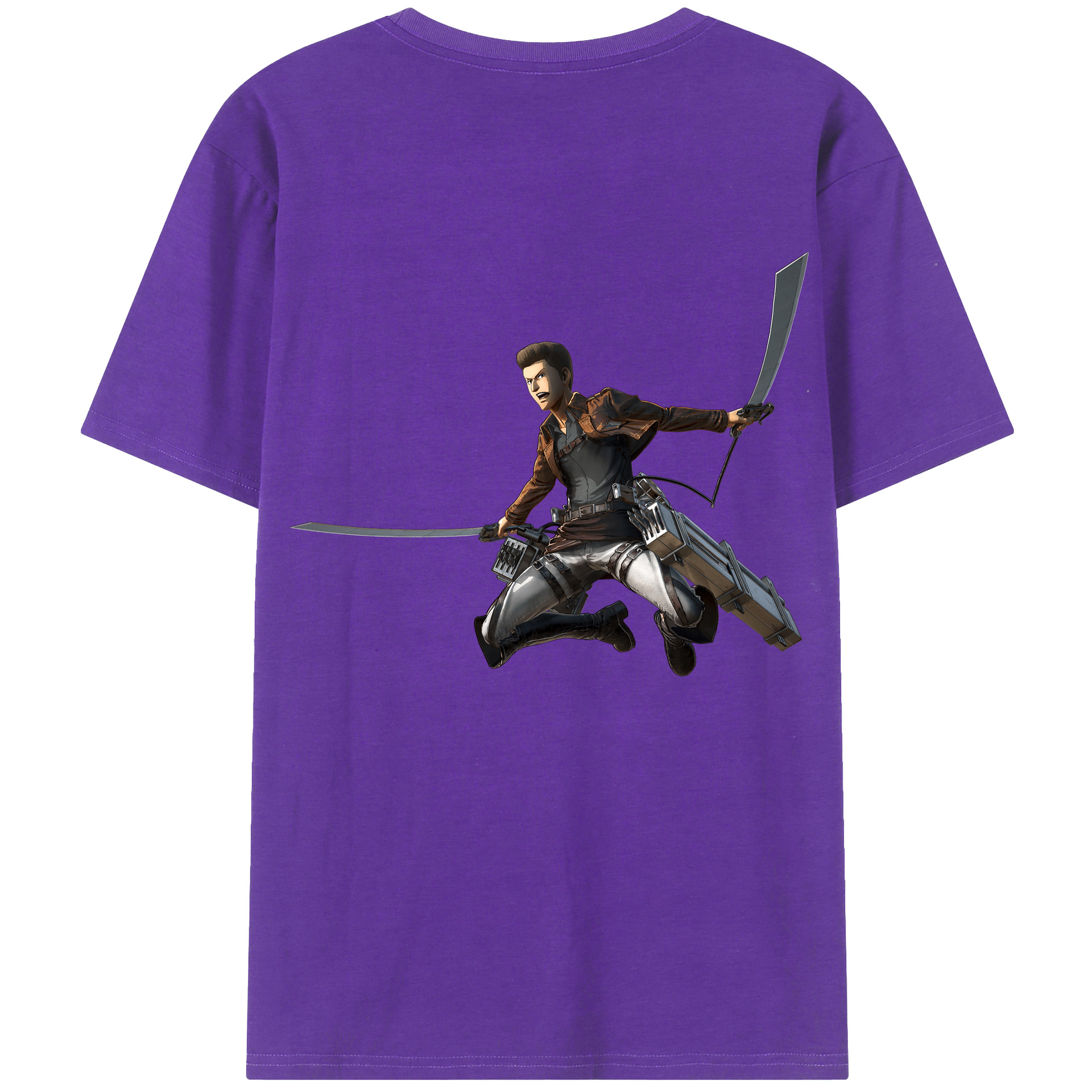 （画像用） 進撃の巨人 Attack on Titan 綿100％半袖Tシャツ（背面プリント）