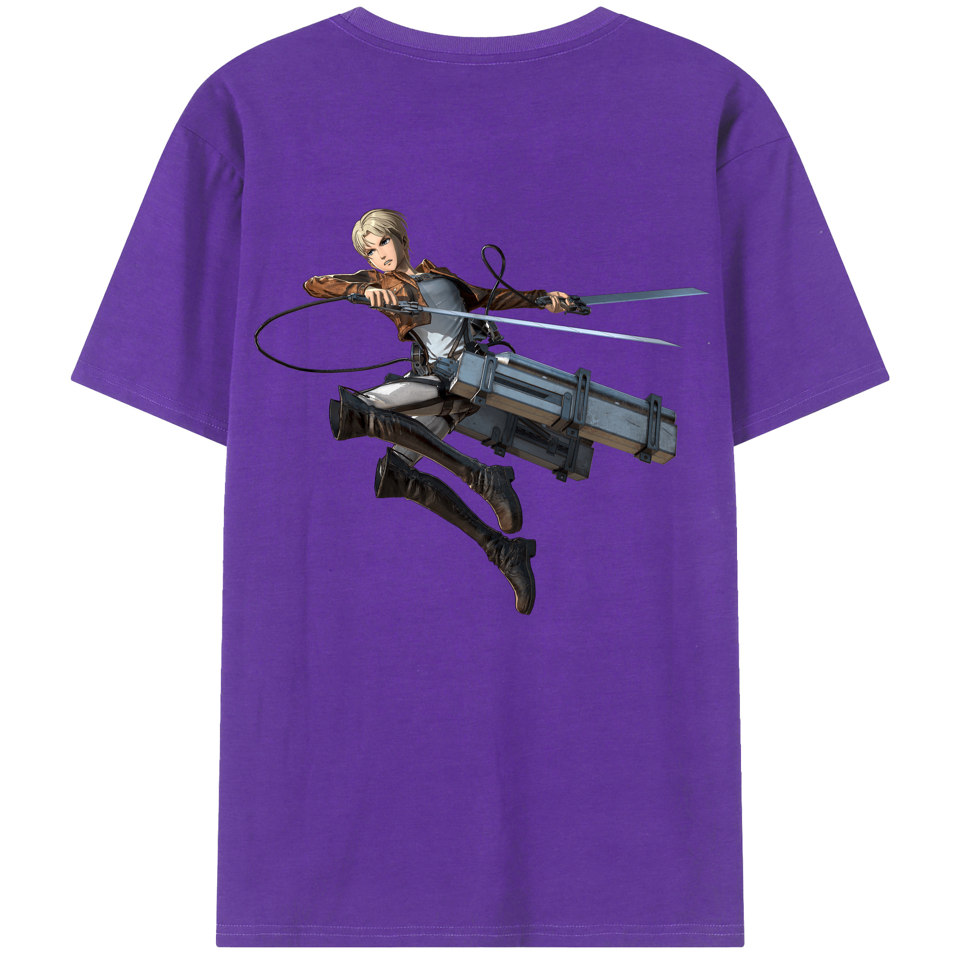 （画像用） 進撃の巨人 Attack on Titan 綿100％半袖Tシャツ（背面プリント）