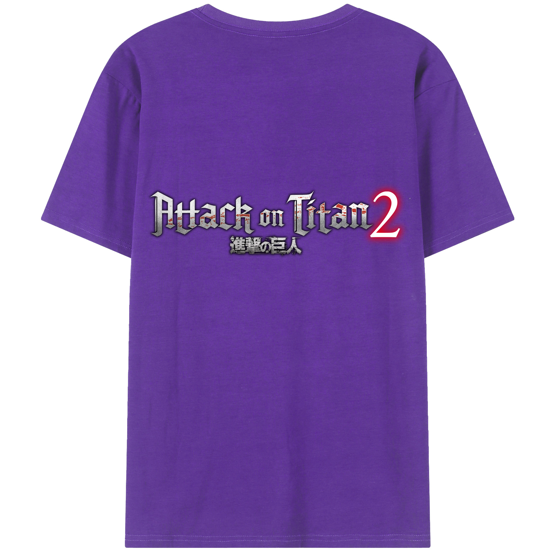（画像用） 進撃の巨人 Attack on Titan 綿100％半袖Tシャツ（背面プリント）