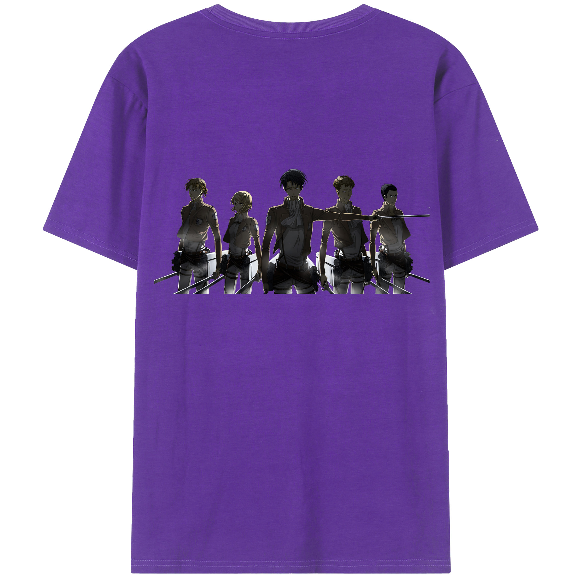 （画像用） 進撃の巨人 Attack on Titan 綿100％半袖Tシャツ（背面プリント）