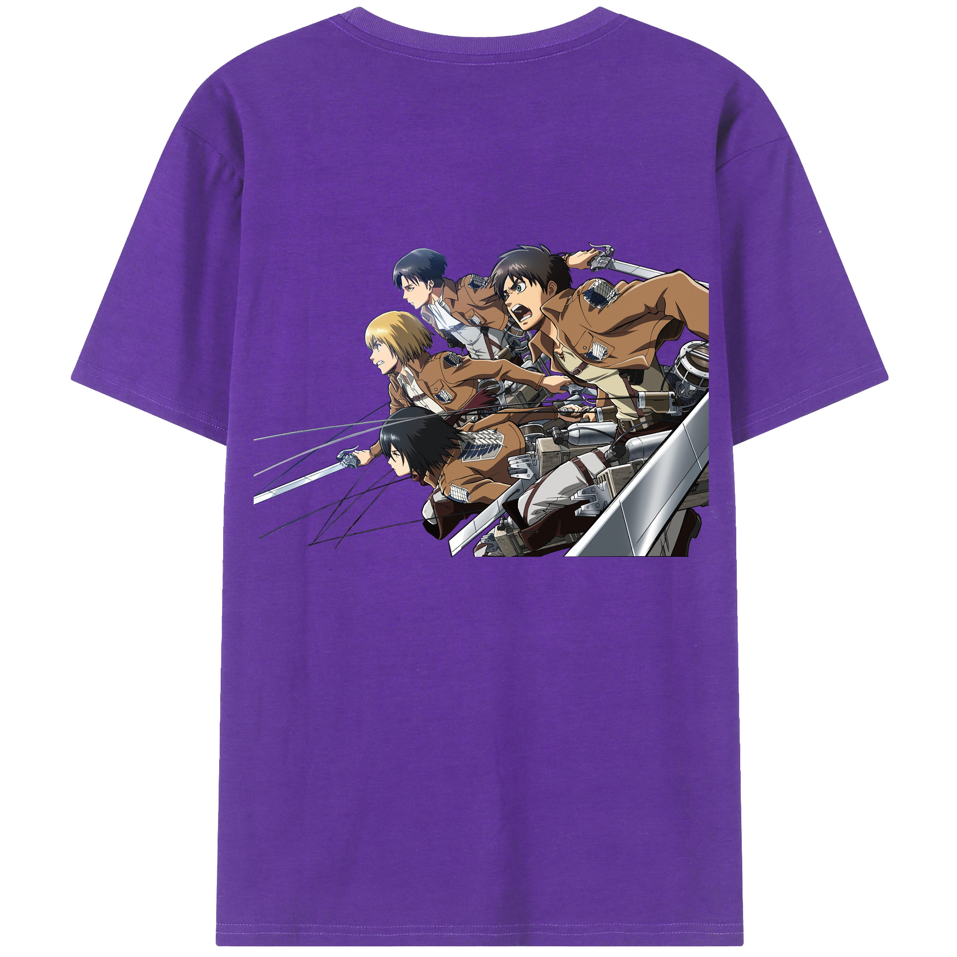 （画像用） 進撃の巨人 Attack on Titan 綿100％半袖Tシャツ（背面プリント）