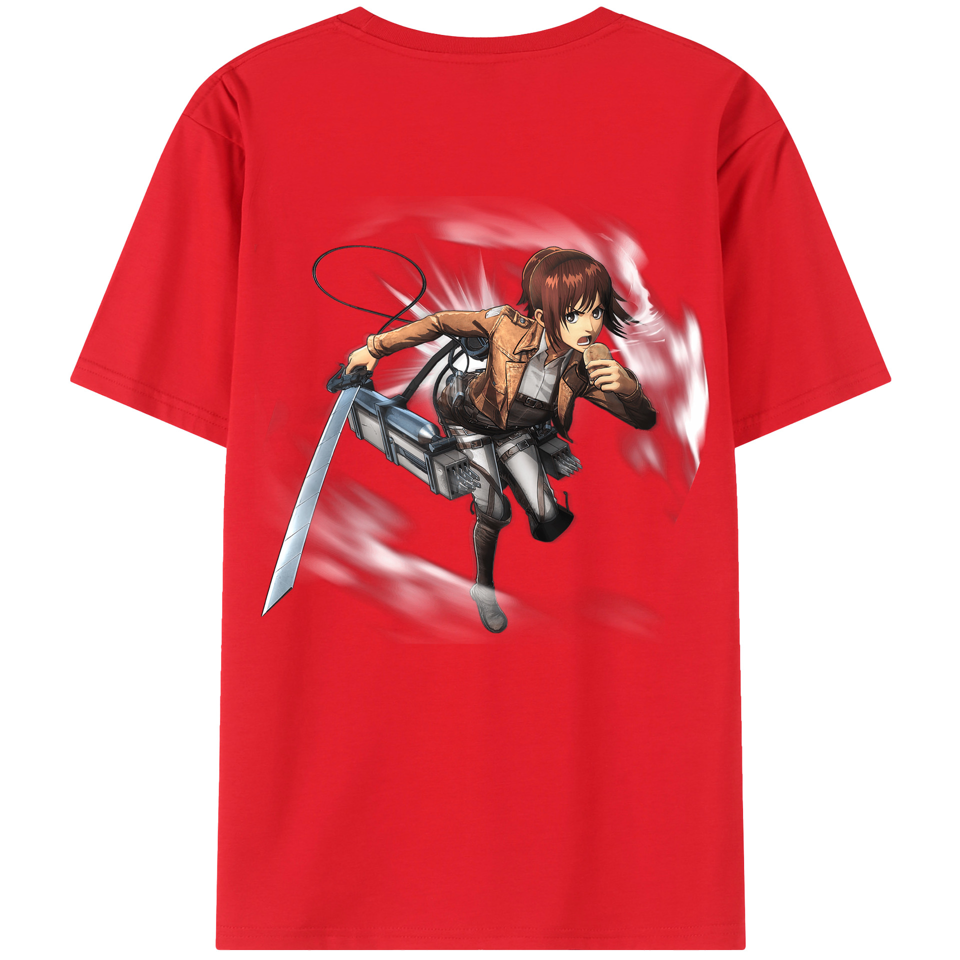 （画像用） 進撃の巨人 サシャ·ブラウス Attack on Titan Sasha Blaus 綿100％半袖Tシャツ（背面プリント）
