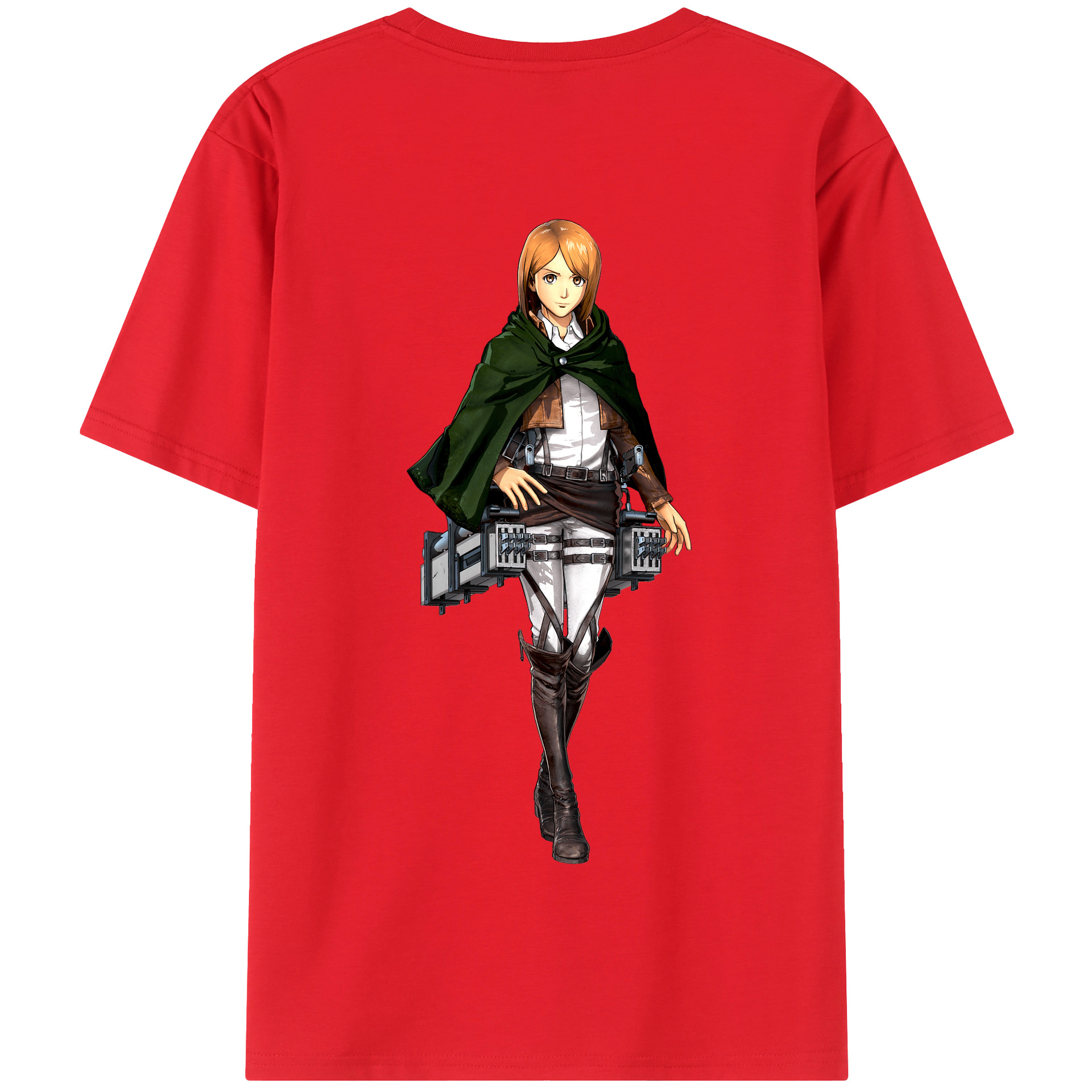 （画像用） 進撃の巨人 ペトラ·ラル Attack on Titan Petra Rall 綿100％半袖Tシャツ（背面プリント）