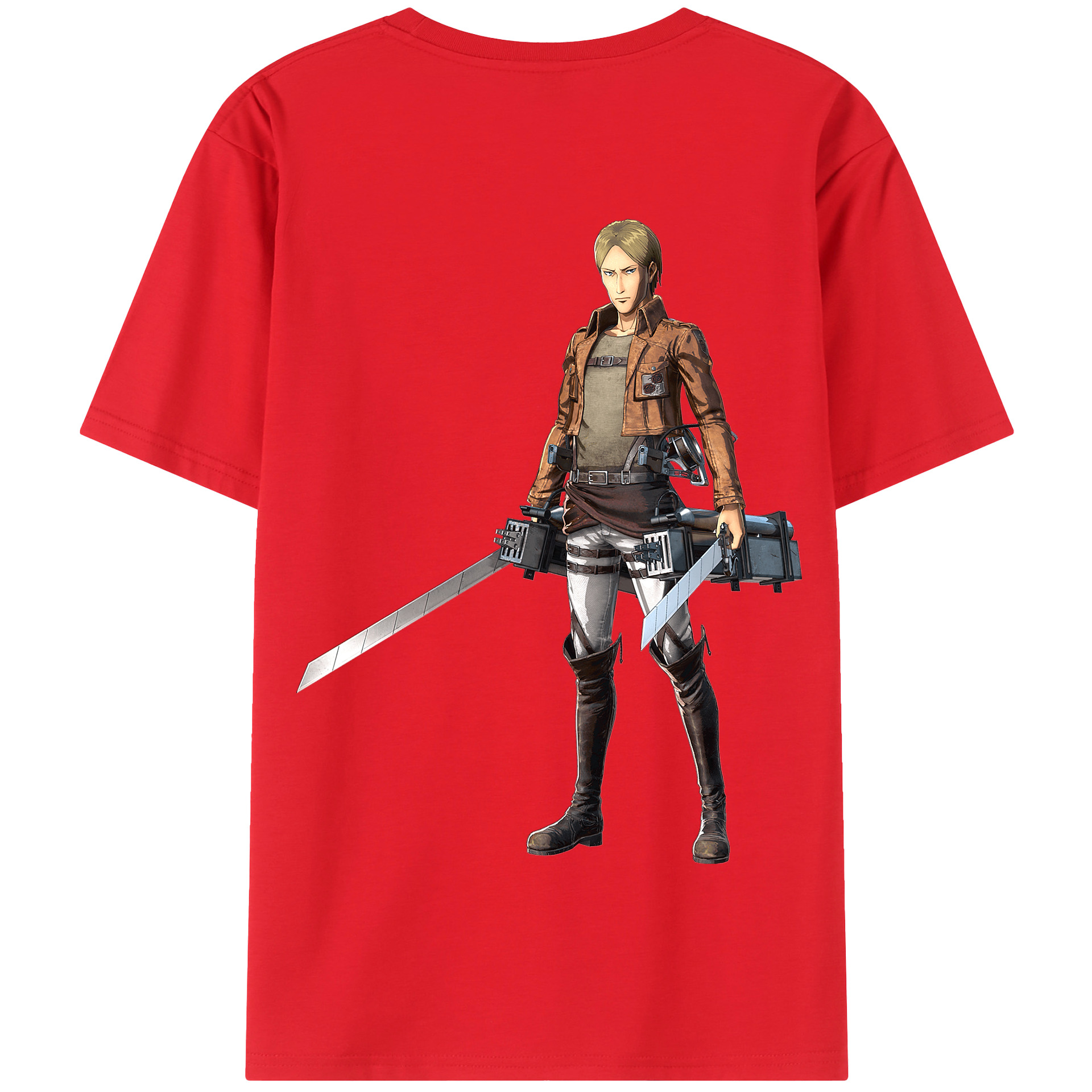 （画像用） 進撃の巨人 Attack on Titan 綿100％半袖Tシャツ（背面プリント）