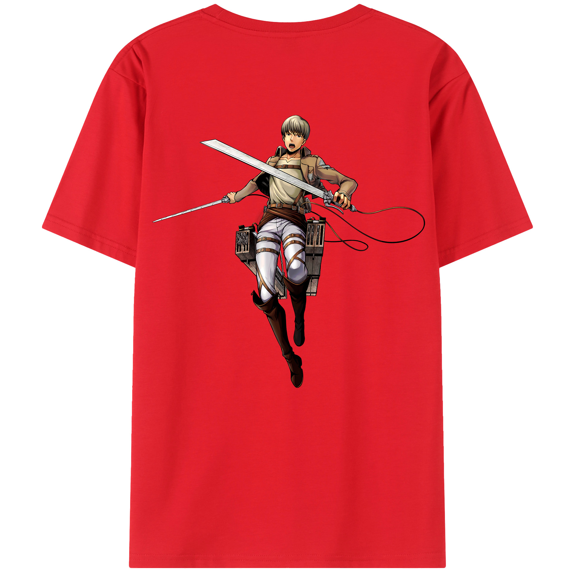 （画像用） 進撃の巨人 Attack on Titan 綿100％半袖Tシャツ（背面プリント）
