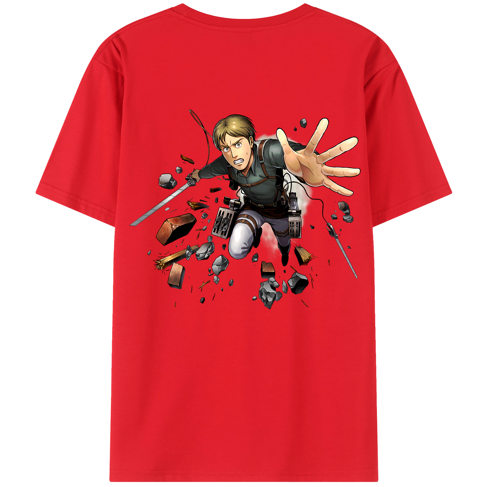 （画像用） 進撃の巨人 Attack on Titan 綿100％半袖Tシャツ（背面プリント）