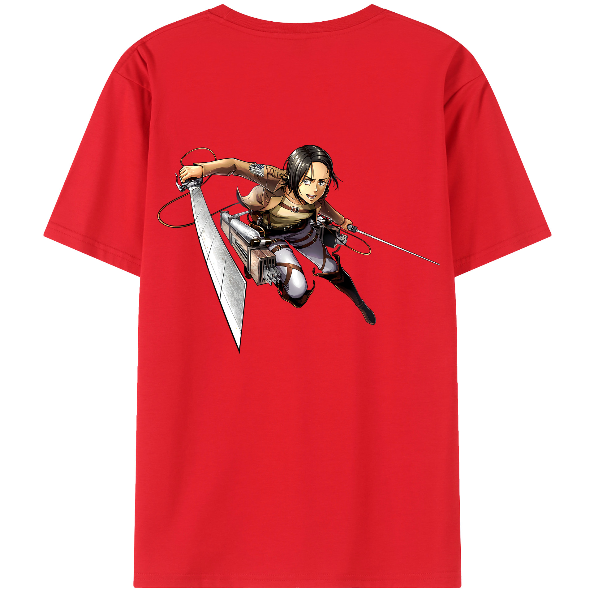 （画像用） 進撃の巨人 Attack on Titan 綿100％半袖Tシャツ（背面プリント）