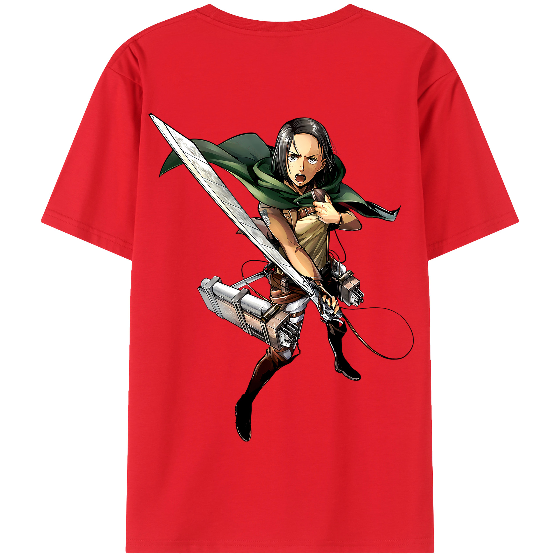 （画像用） 進撃の巨人 Attack on Titan 綿100％半袖Tシャツ（背面プリント）
