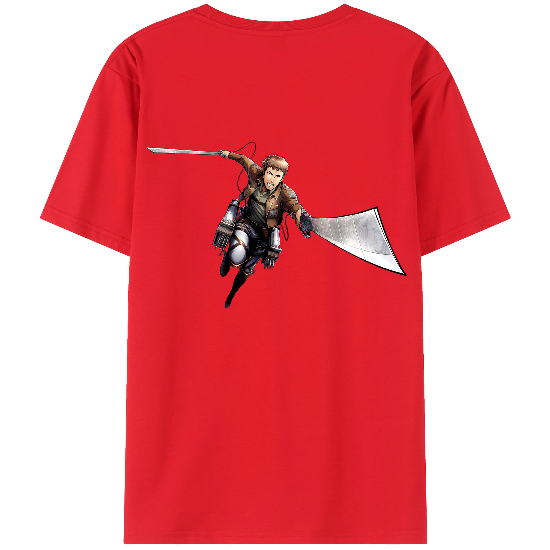 （画像用） 進撃の巨人 Attack on Titan 綿100％半袖Tシャツ（背面プリント）