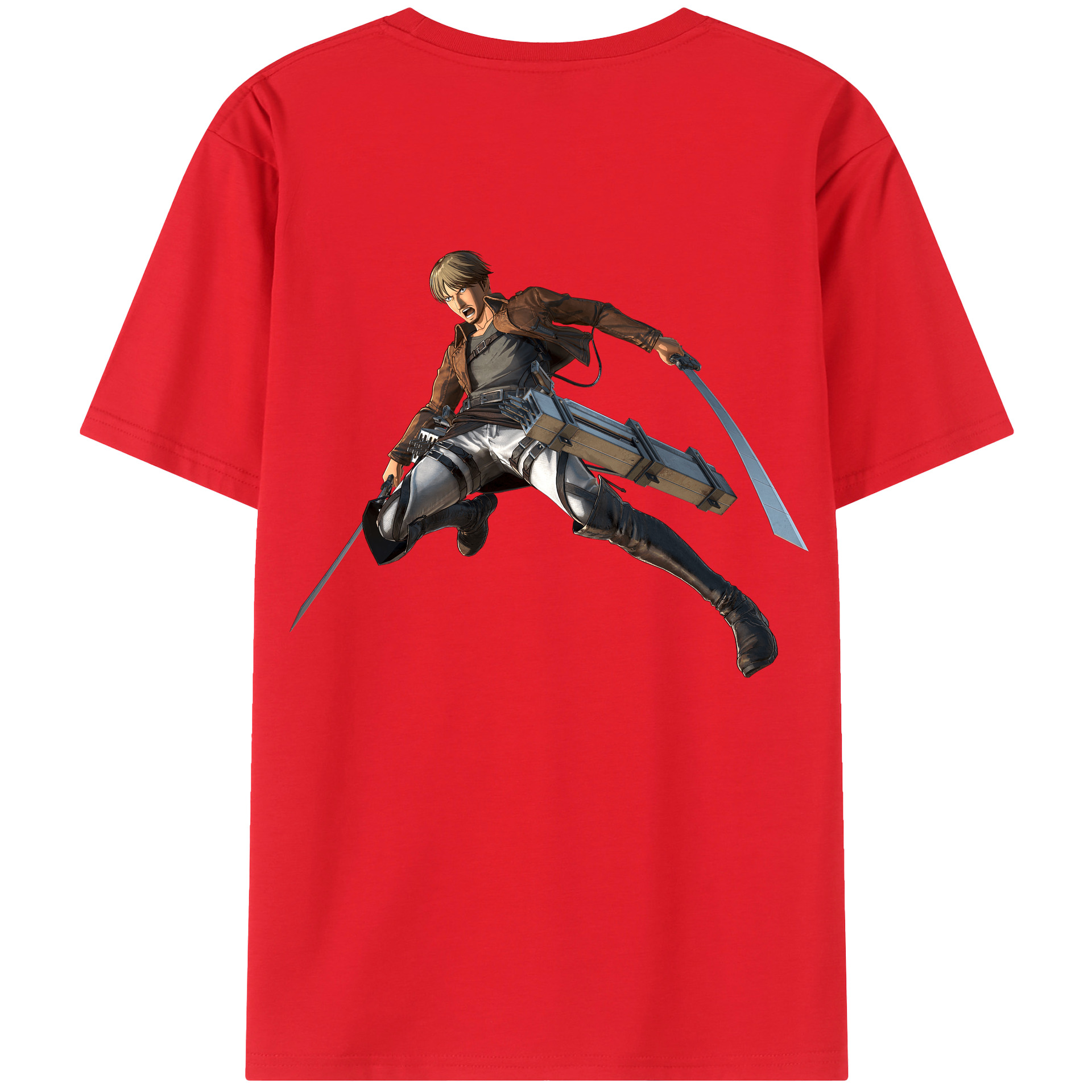 （画像用） 進撃の巨人 Attack on Titan 綿100％半袖Tシャツ（背面プリント）