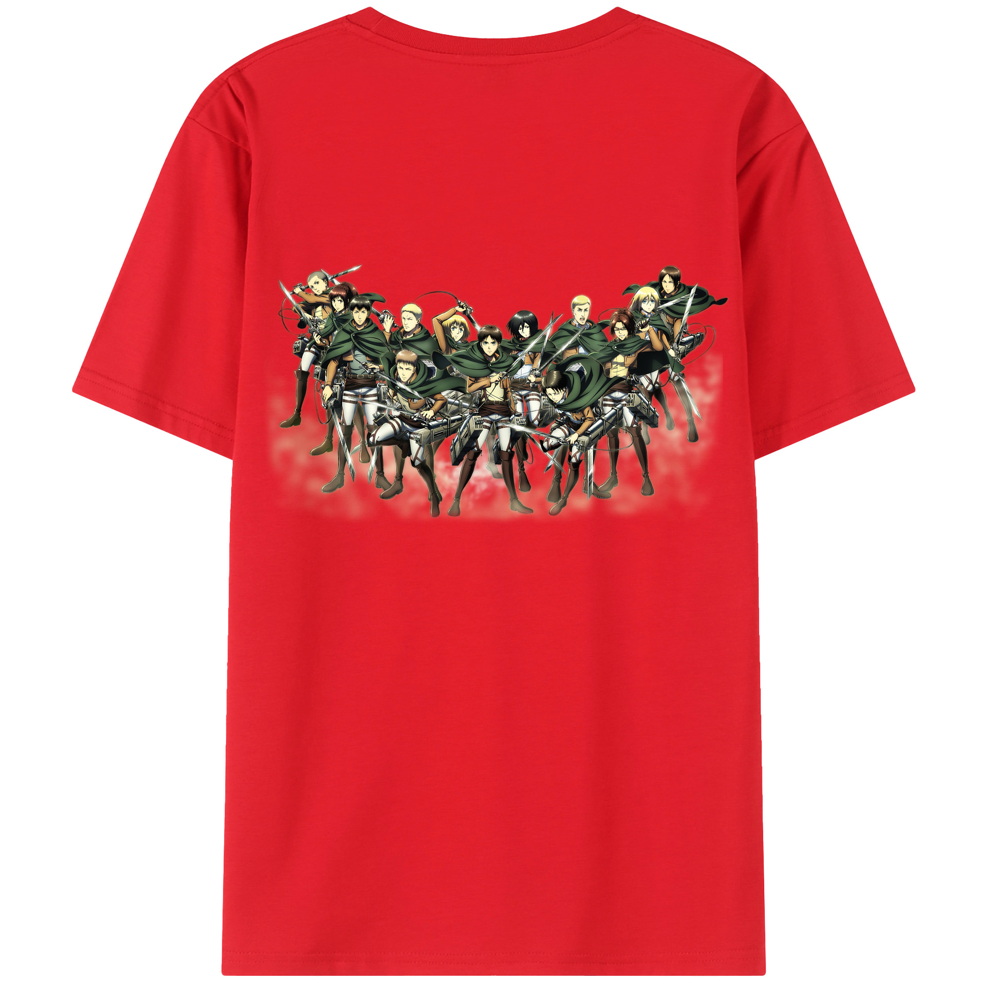 （画像用） 進撃の巨人 Attack on Titan 綿100％半袖Tシャツ（背面プリント）