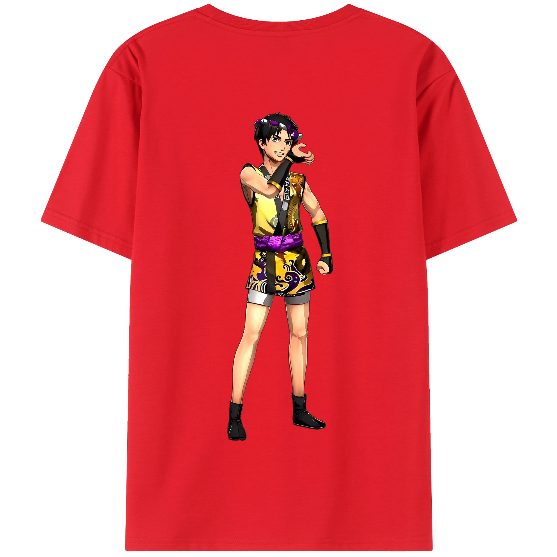 （画像用） 進撃の巨人 リヴァイ·アッカーマン Attack on Titan Levi Ackerman 綿100％半袖Tシャツ（背面プリント）