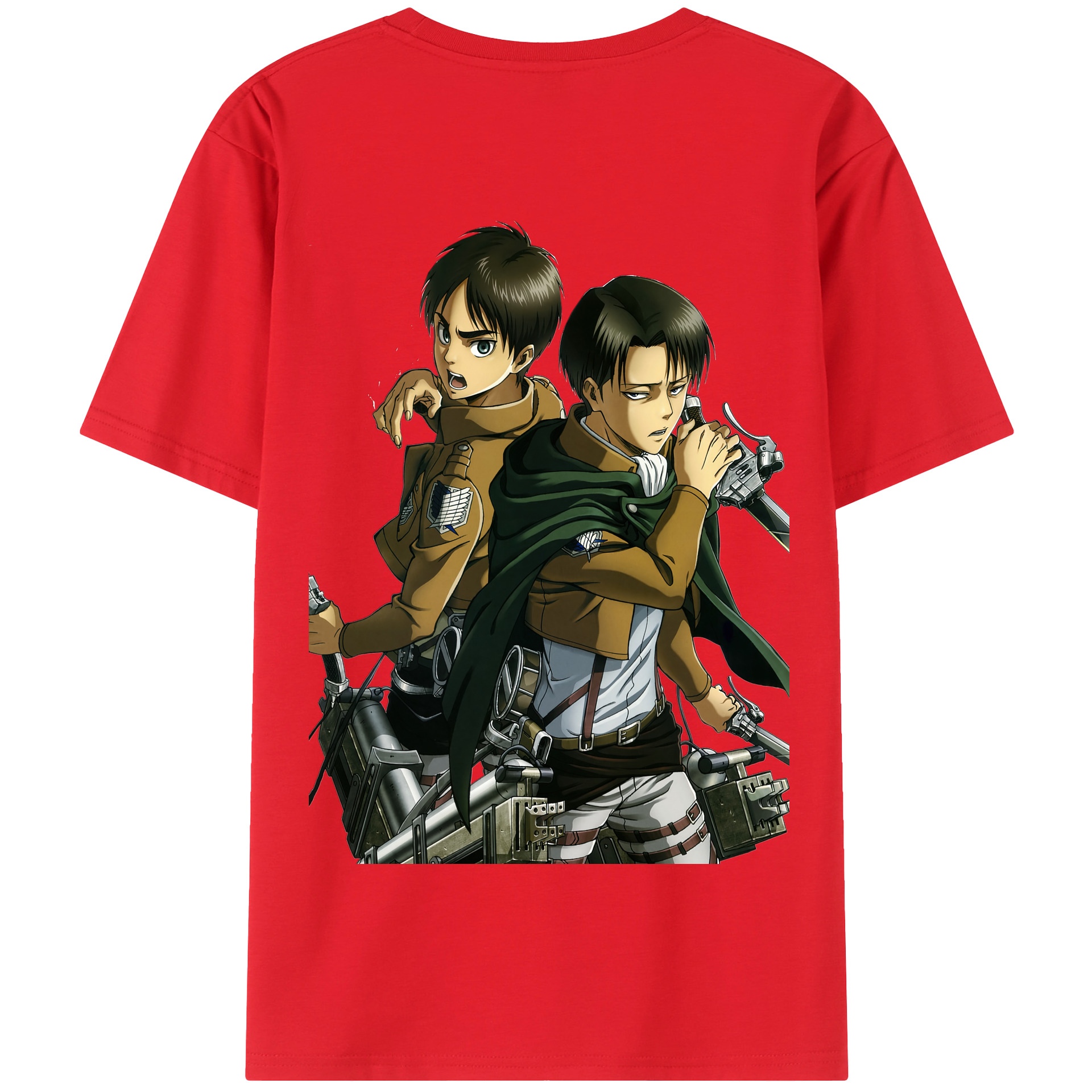 （画像用） 進撃の巨人 リヴァイ·アッカーマン Attack on Titan Levi Ackerman 綿100％半袖Tシャツ（背面プリント）