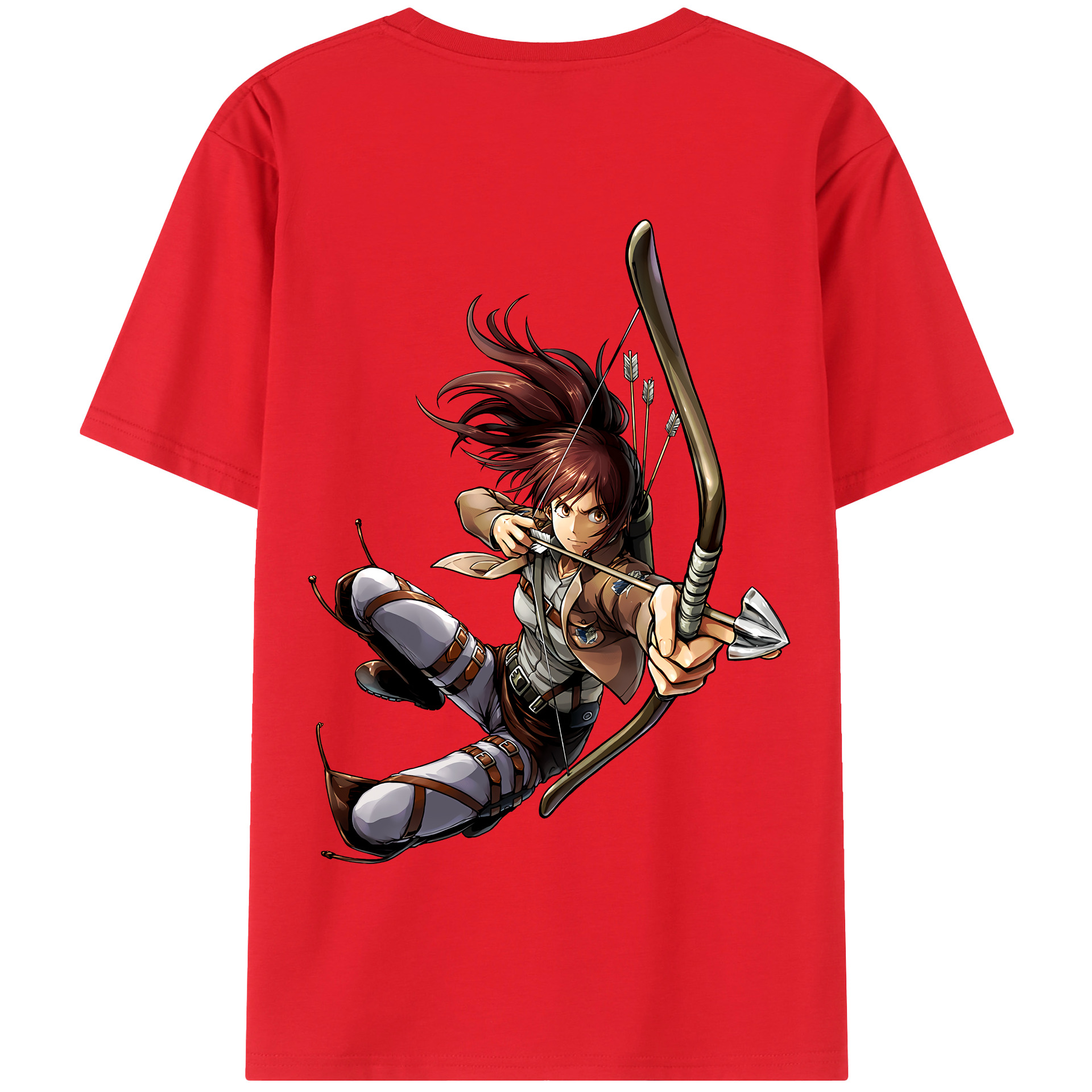 （画像用） 進撃の巨人 サシャ·ブラウス Attack on Titan Sasha Blaus 綿100％半袖Tシャツ（背面プリント）