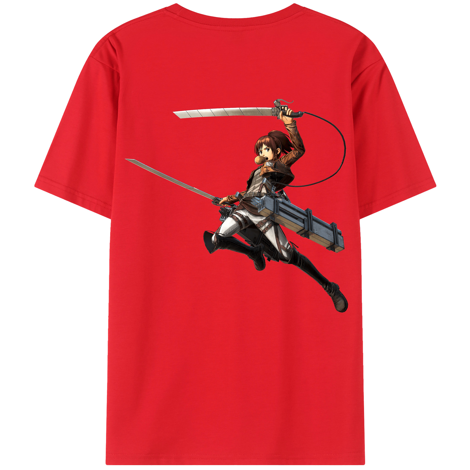 （画像用） 進撃の巨人 サシャ·ブラウス Attack on Titan Sasha Blaus 綿100％半袖Tシャツ（背面プリント）