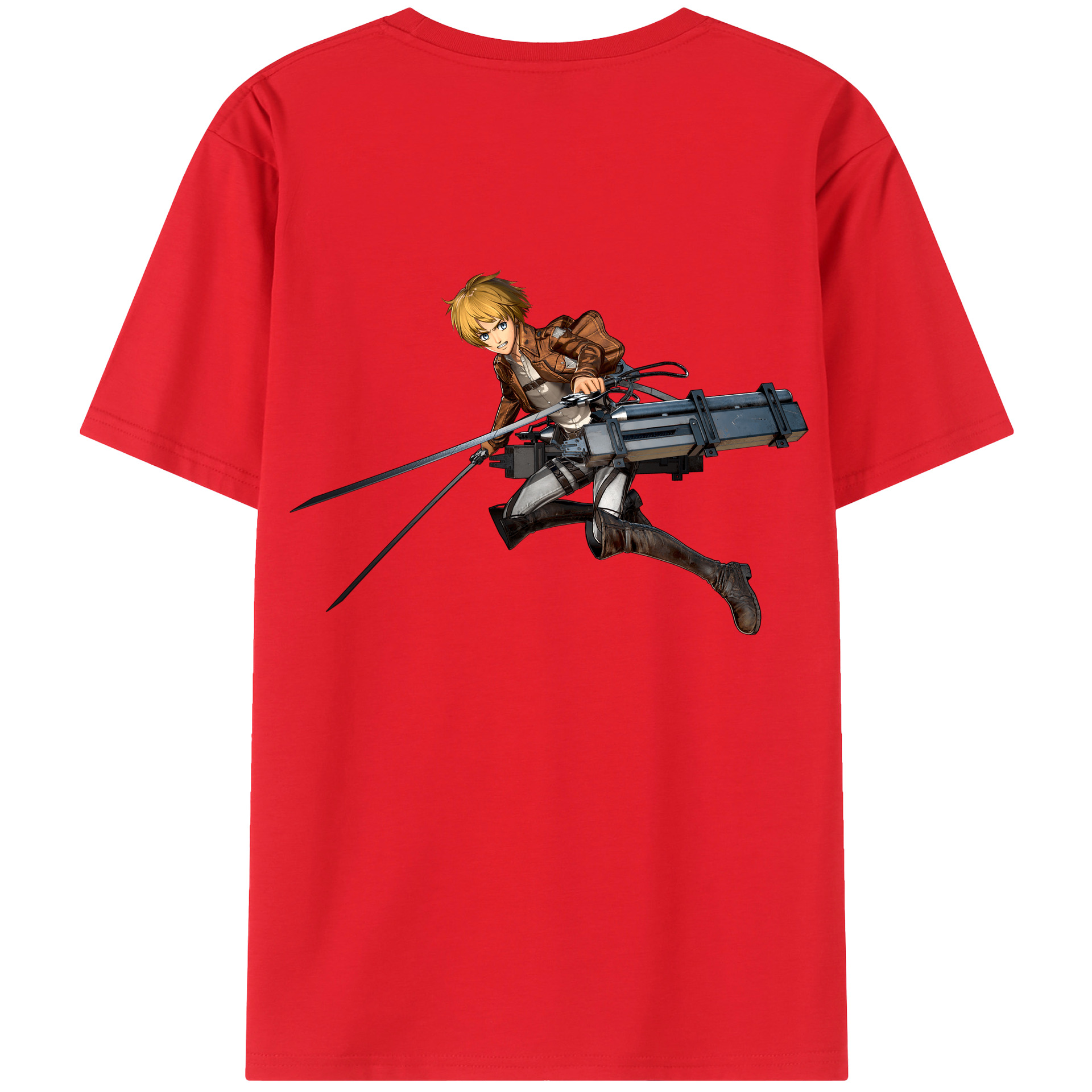 （画像用） 進撃の巨人 アルミン·アルレルト Attack on Titan Armin Arlert 綿100％半袖Tシャツ（背面プリント）