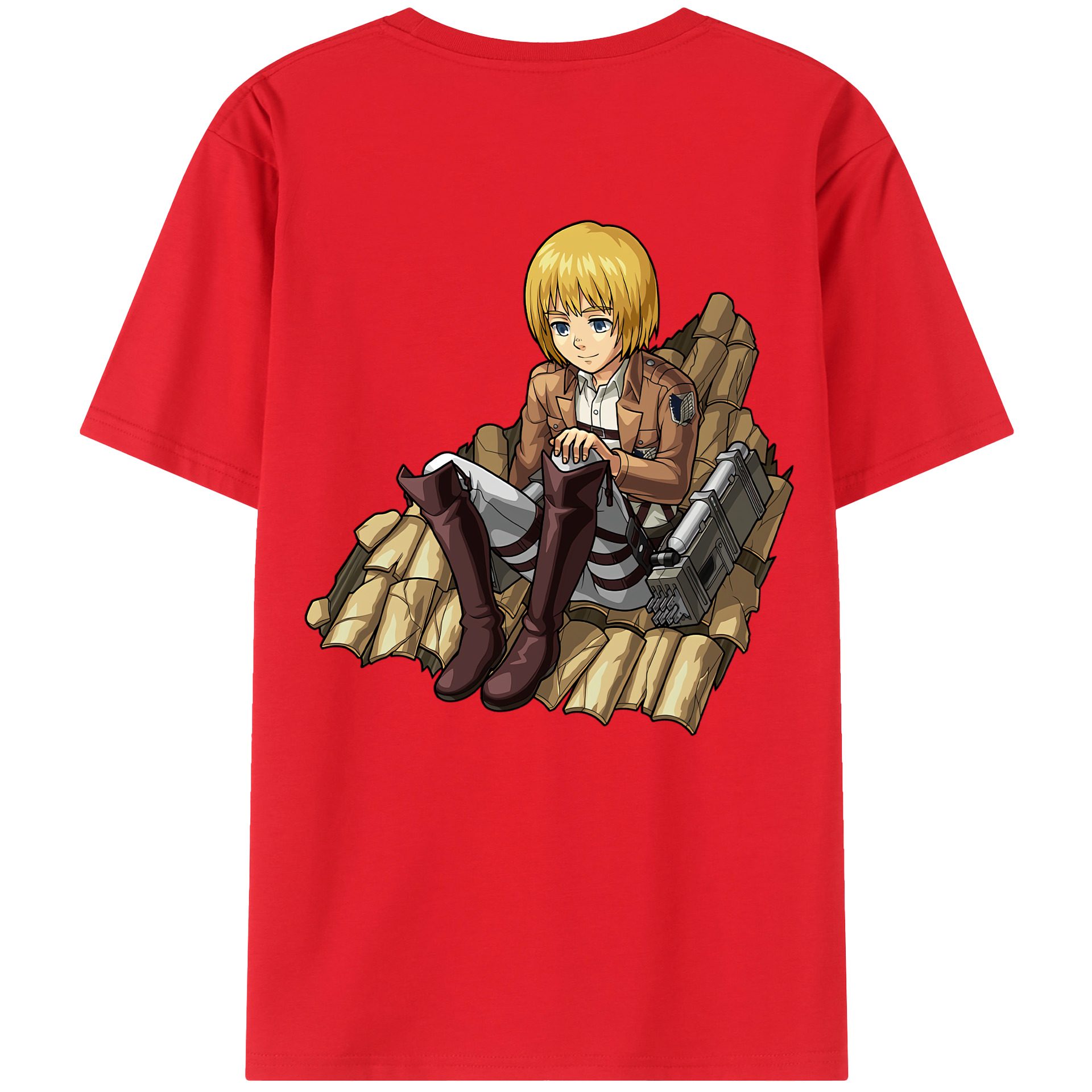 （画像用） 進撃の巨人 アルミン·アルレルト Attack on Titan Armin Arlert 綿100％半袖Tシャツ（背面プリント）