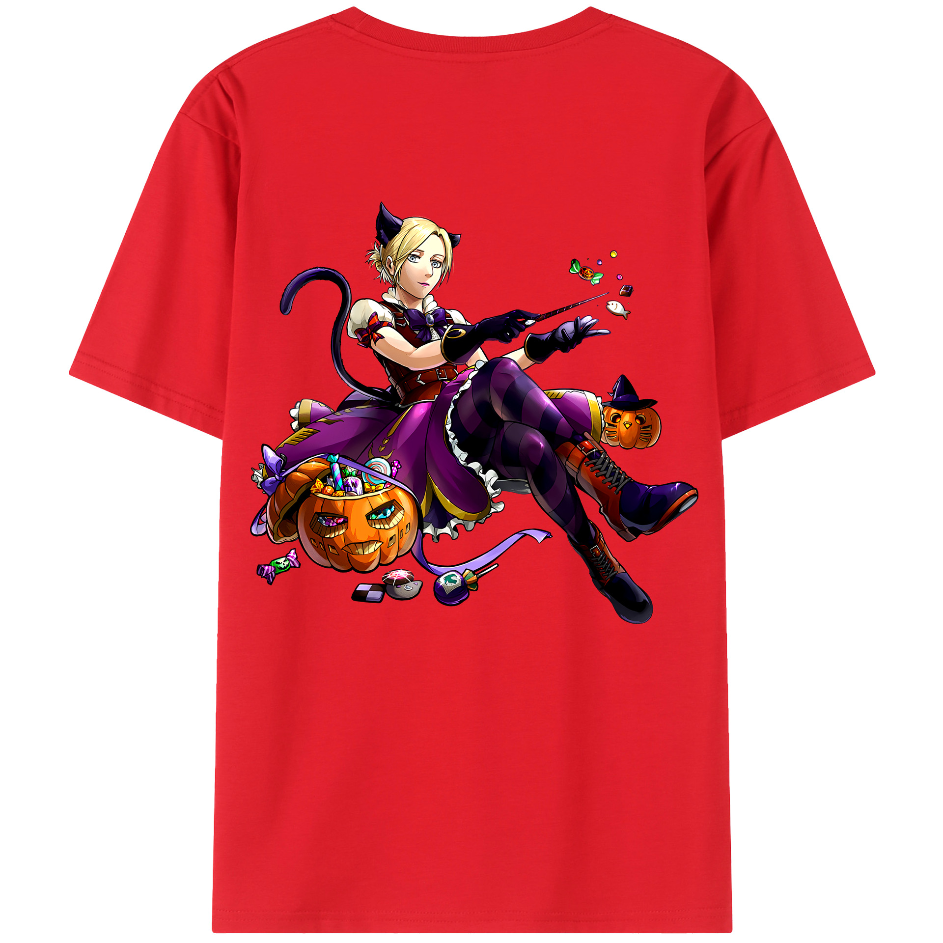 （画像用） 進撃の巨人 アニ・レオンハート Attack on Titan Annie Leonhart 綿100％半袖Tシャツ（背面プリント）