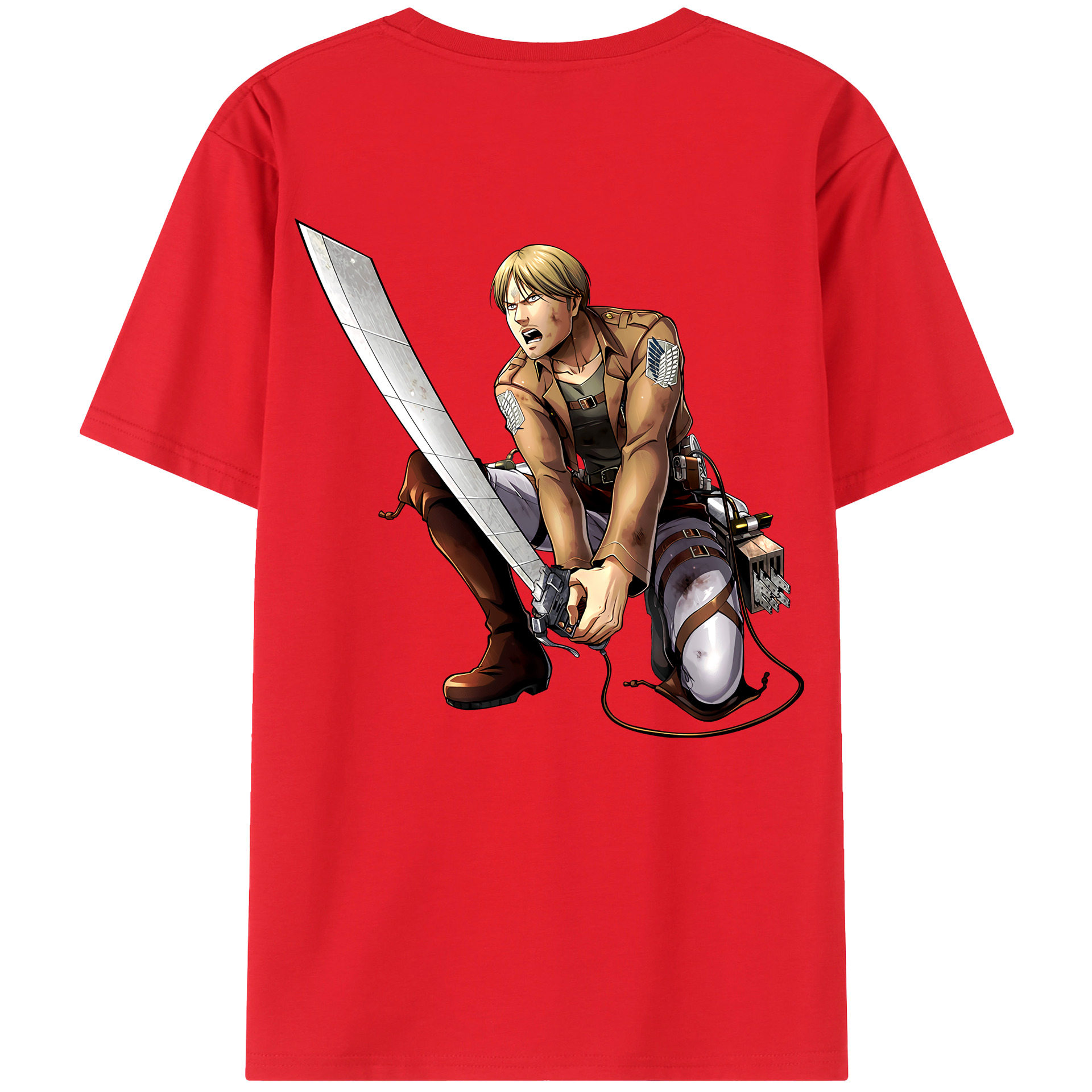 （画像用） 進撃の巨人 ミケ·ザカリアス Attack on Titan Mike Zakarius 綿100％半袖Tシャツ（背面プリント）
