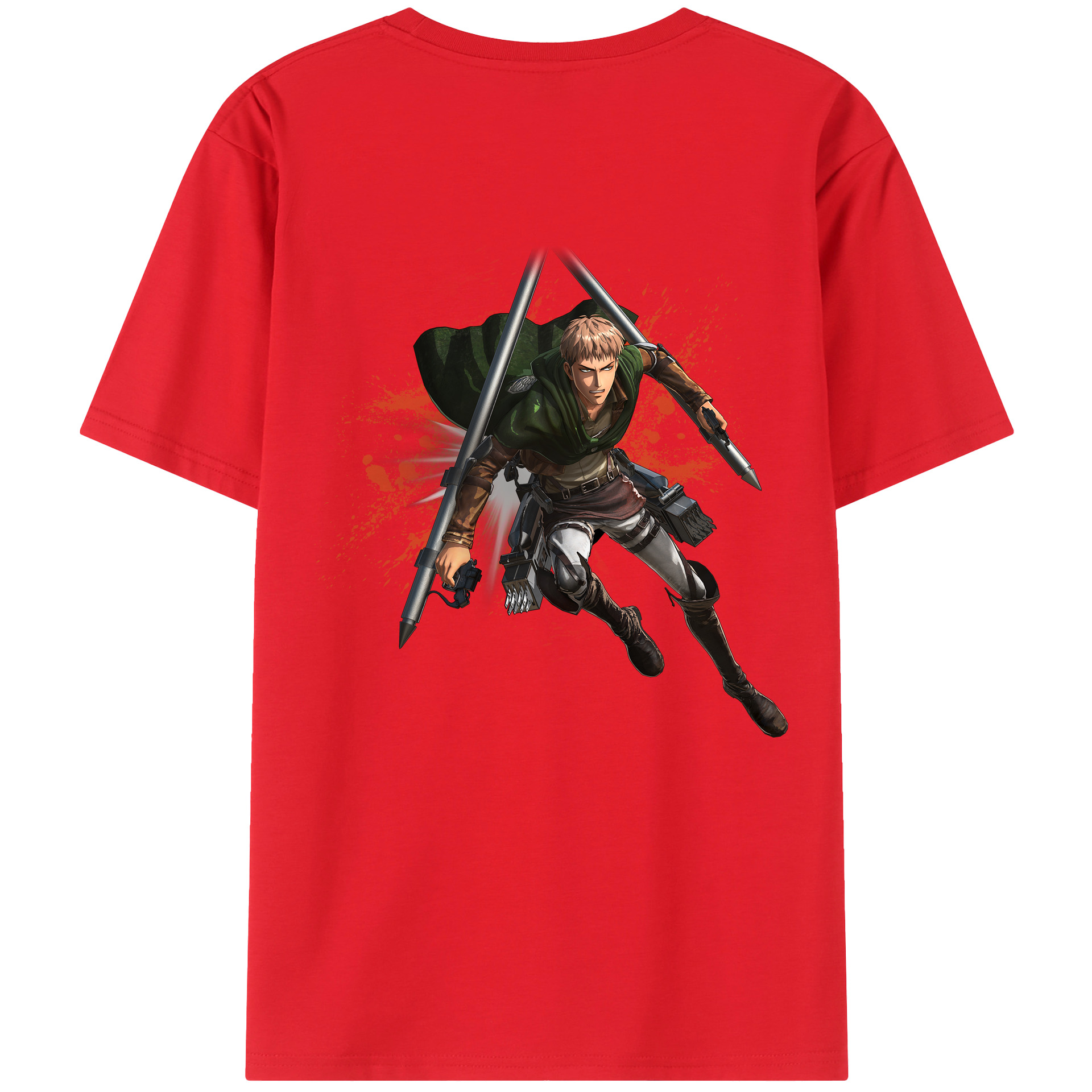 （画像用） 進撃の巨人 ジャン・キルシュタイン Attack on Titan Jean Kirstein 綿100％半袖Tシャツ（背面プリント）