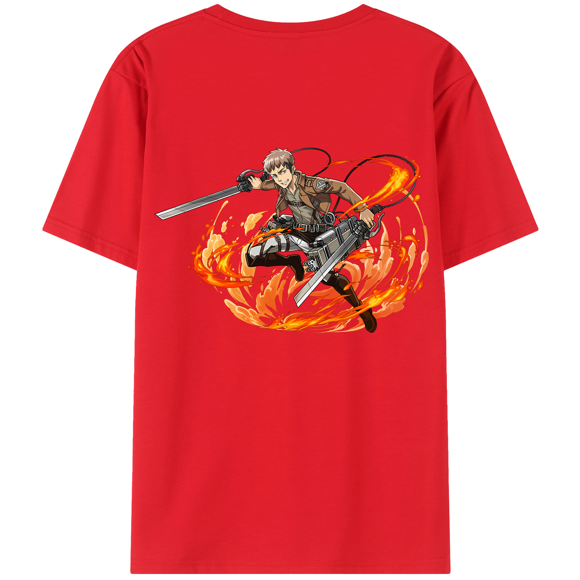 （画像用） 進撃の巨人 ジャン・キルシュタイン Attack on Titan Jean Kirstein 綿100％半袖Tシャツ（背面プリント）