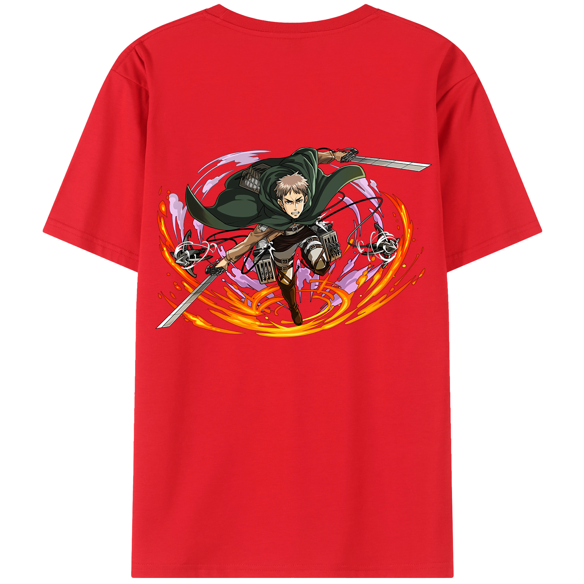 （画像用） 進撃の巨人 ジャン・キルシュタイン Attack on Titan Jean Kirstein 綿100％半袖Tシャツ（背面プリント）