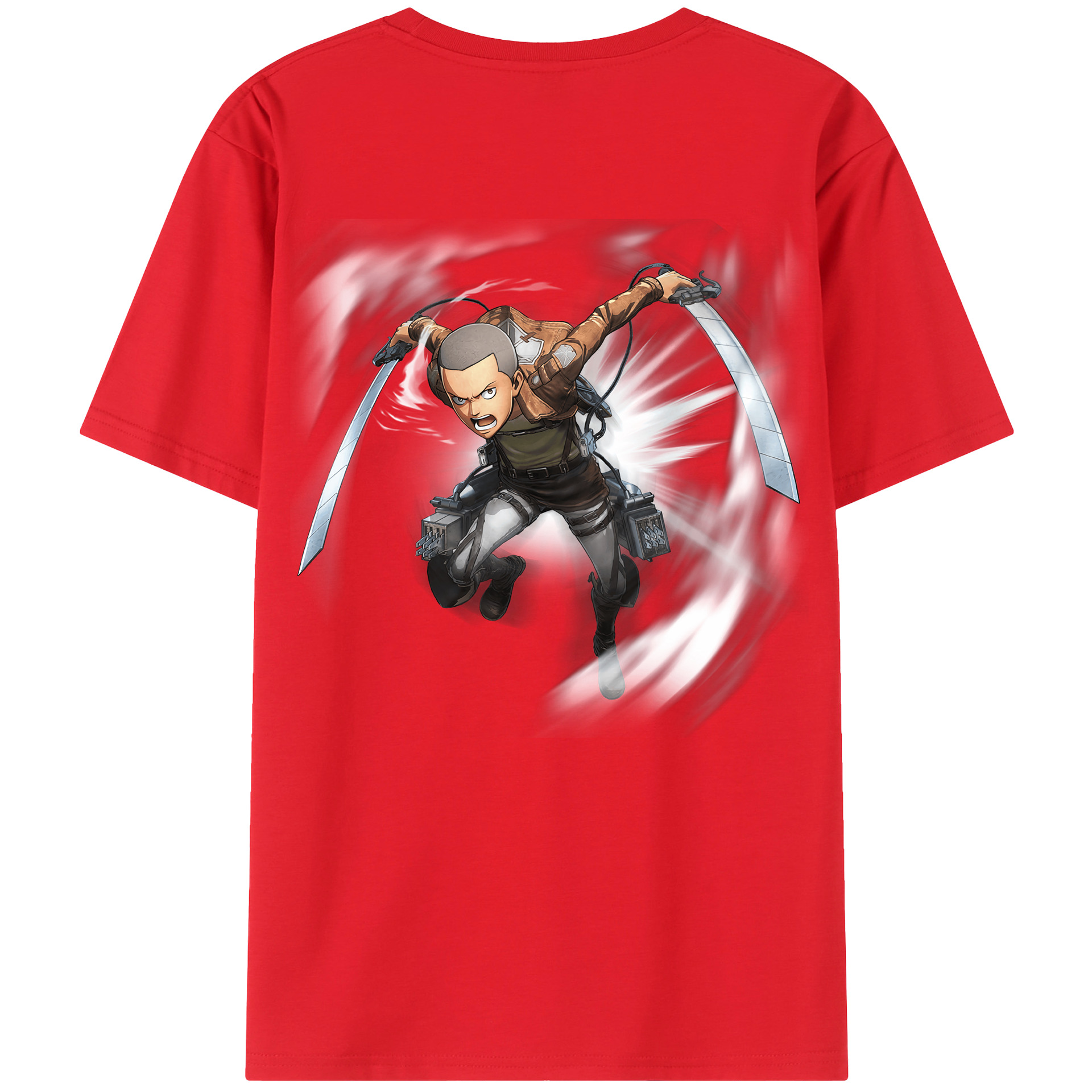 （画像用） 進撃の巨人 コニー·スプリンガー Attack on Titan Connie Springer 綿100％半袖Tシャツ（背面プリント）
