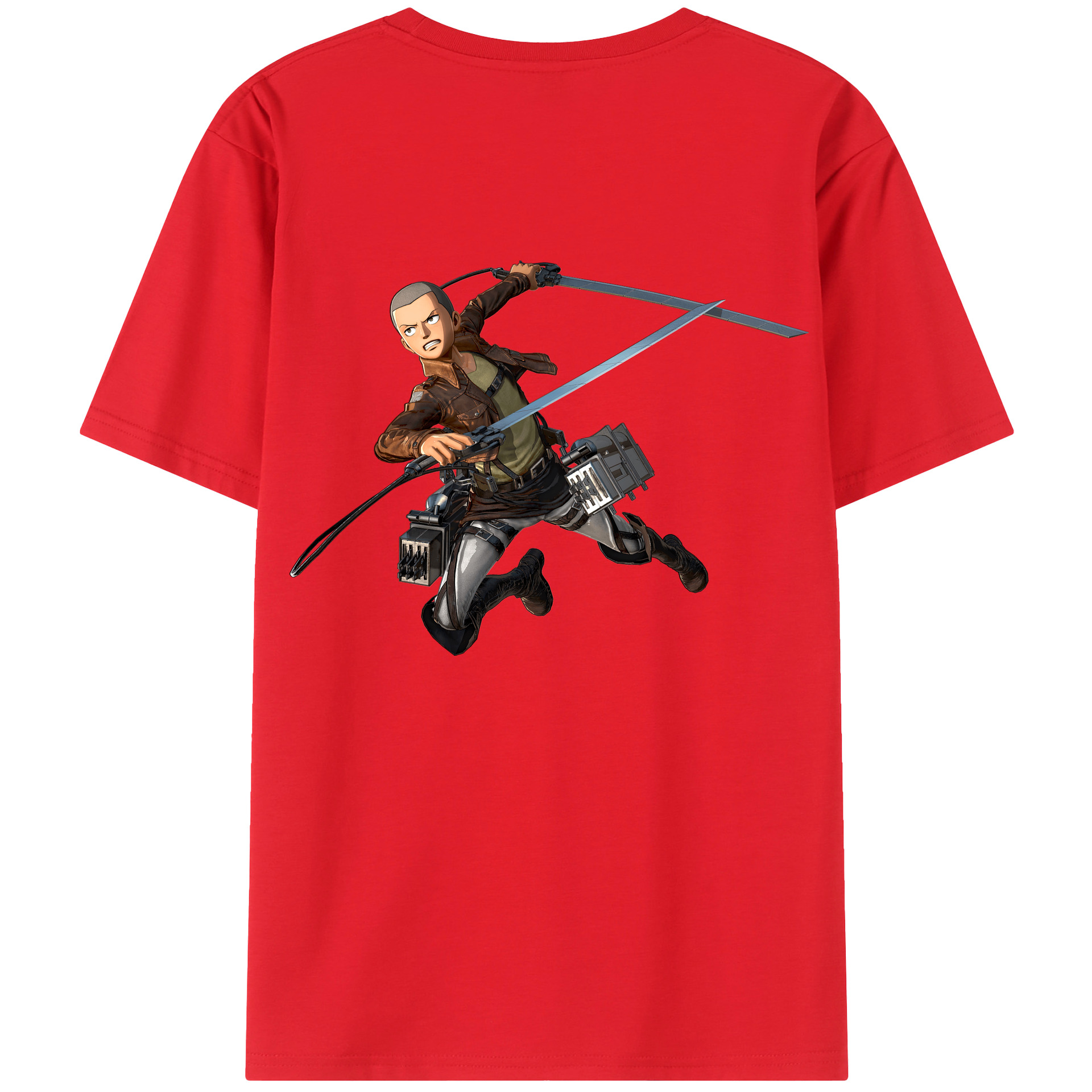 （画像用） 進撃の巨人 コニー·スプリンガー Attack on Titan Connie Springer 綿100％半袖Tシャツ（背面プリント）