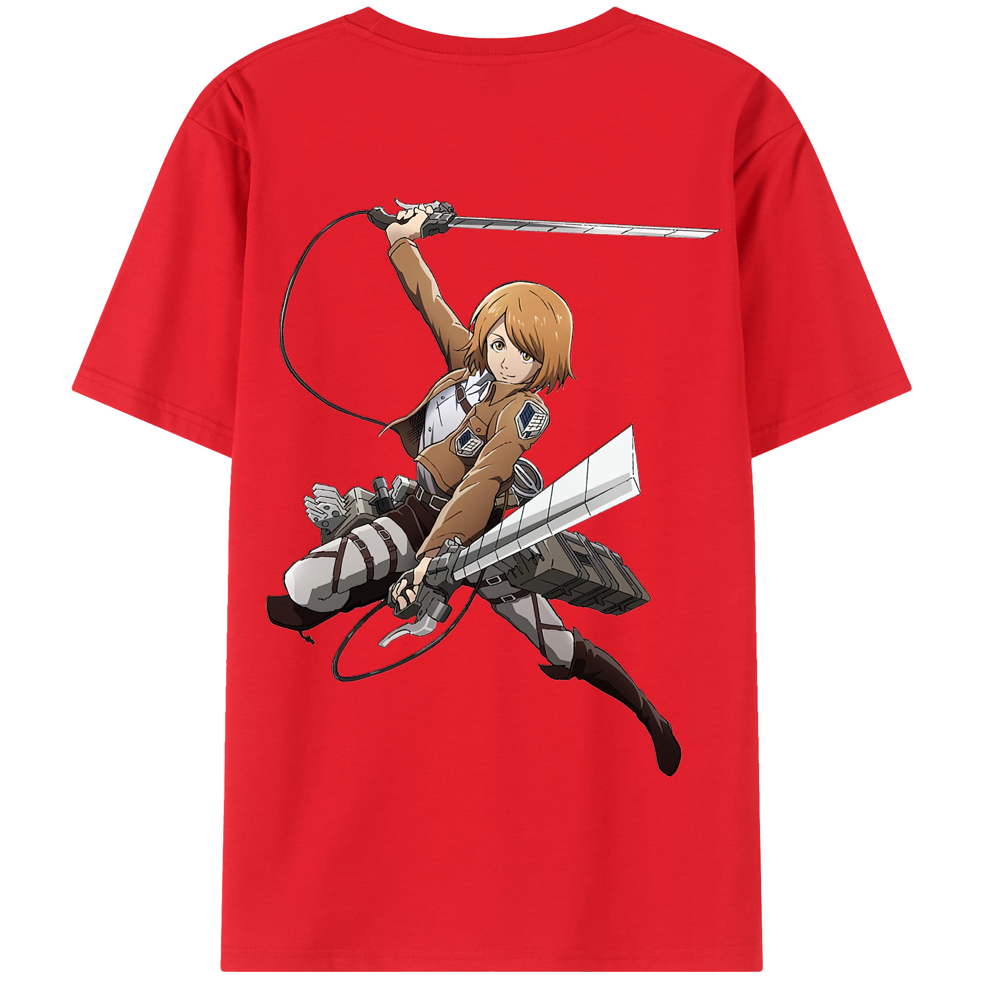 （画像用） 進撃の巨人 ペトラ·ラル Attack on Titan Petra Rall 綿100％半袖Tシャツ（背面プリント）