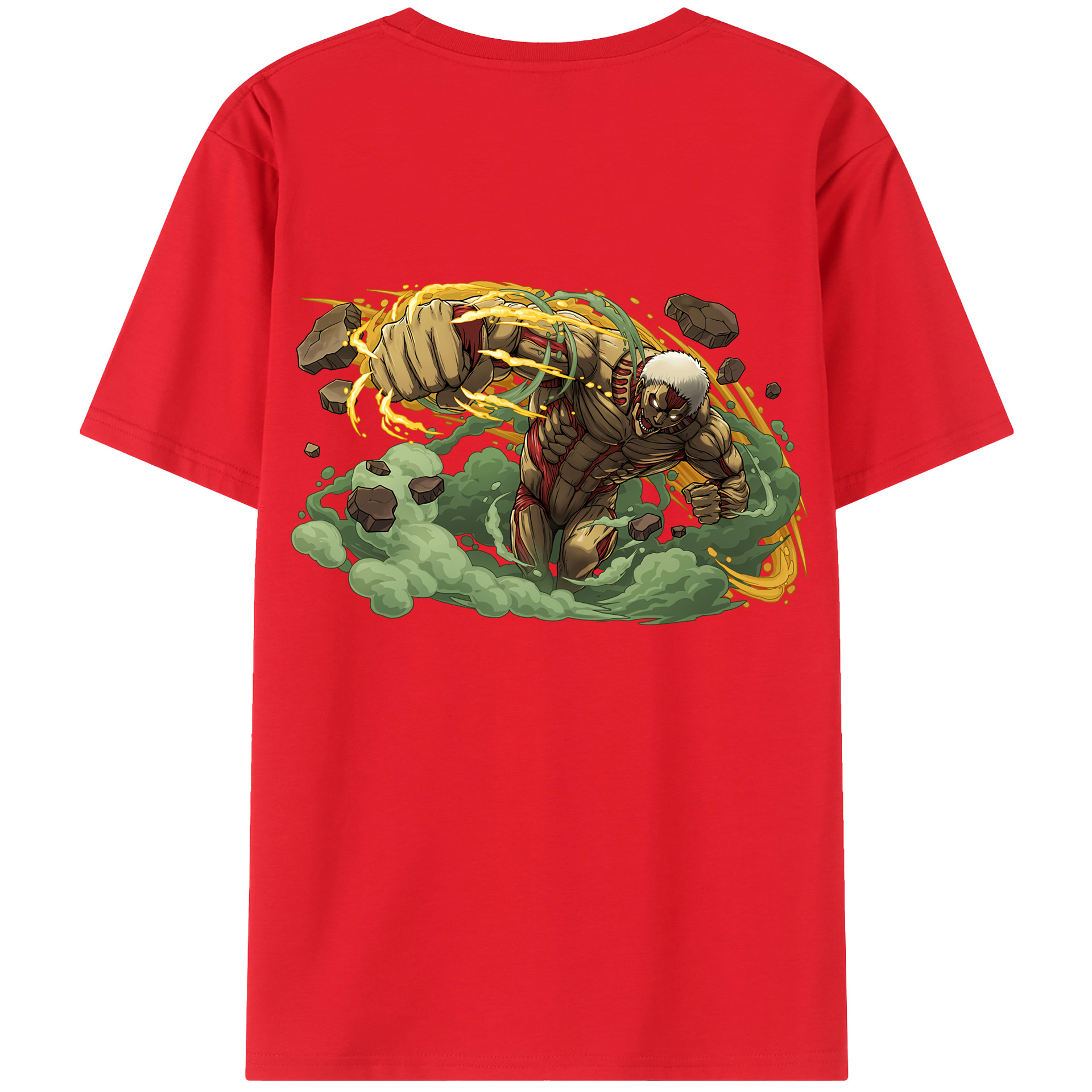 （画像用） 進撃の巨人 Attack on Titan 綿100％半袖Tシャツ（背面プリント）