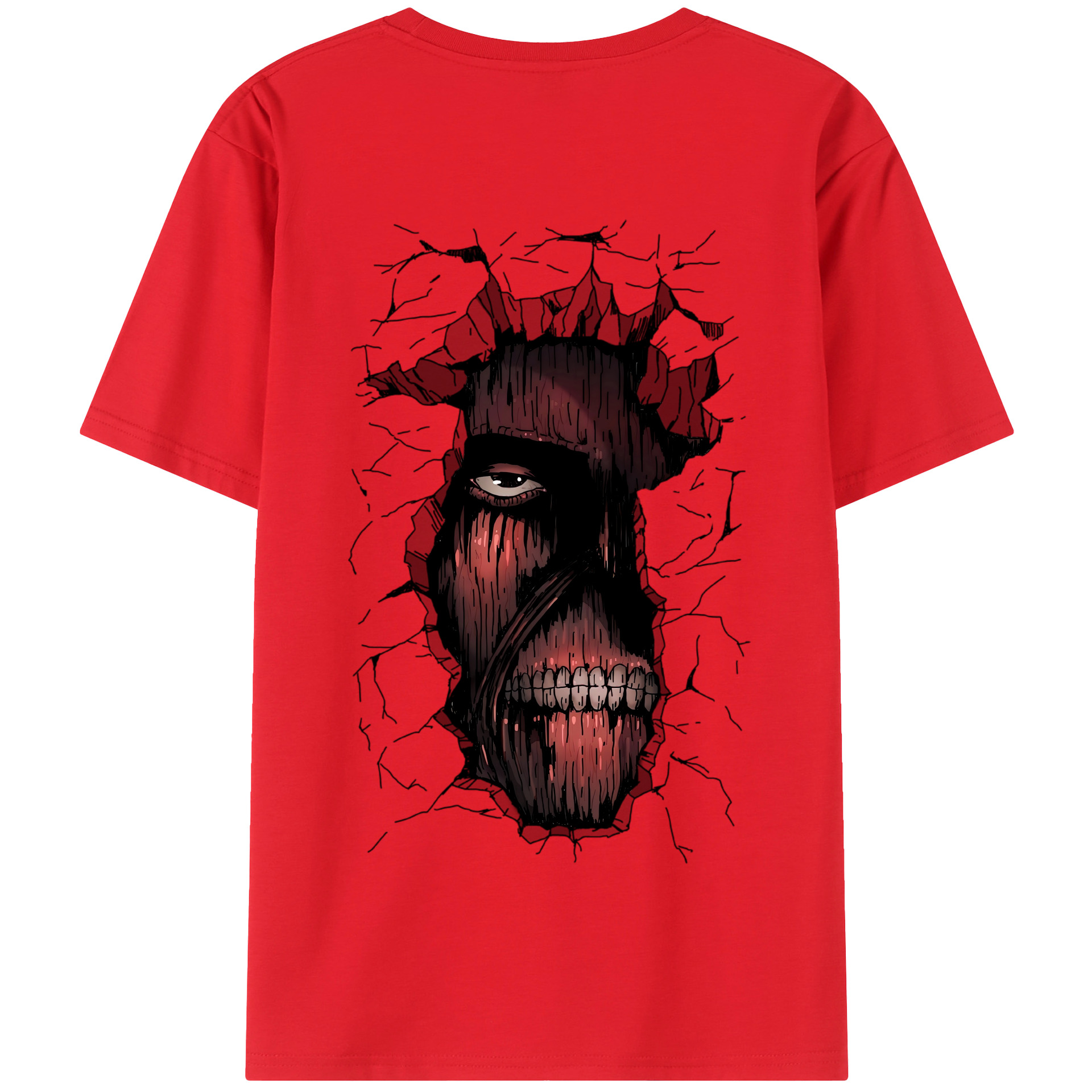 （画像用） 進撃の巨人 Attack on Titan 綿100％半袖Tシャツ（背面プリント）