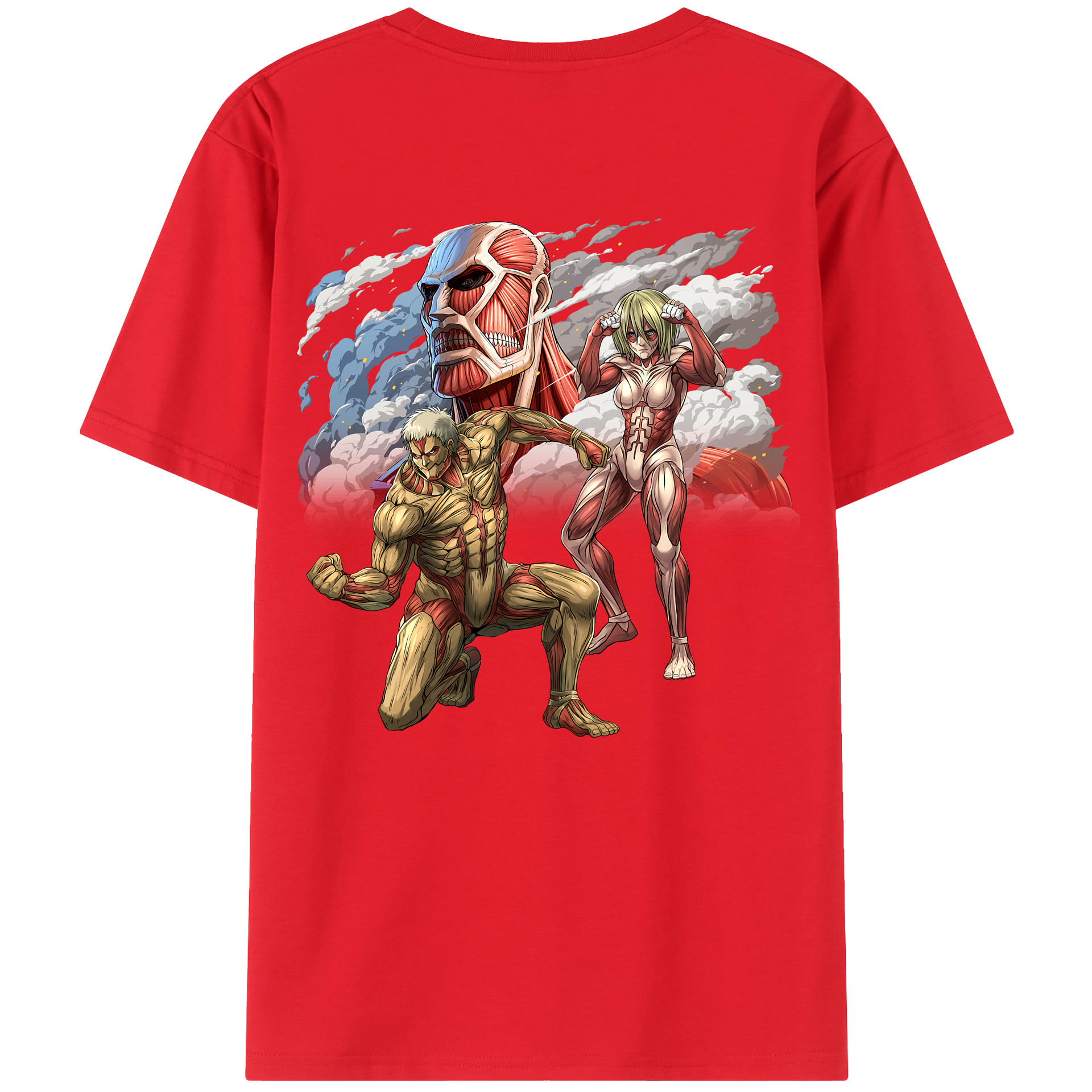 （画像用） 進撃の巨人 Attack on Titan 綿100％半袖Tシャツ（背面プリント）