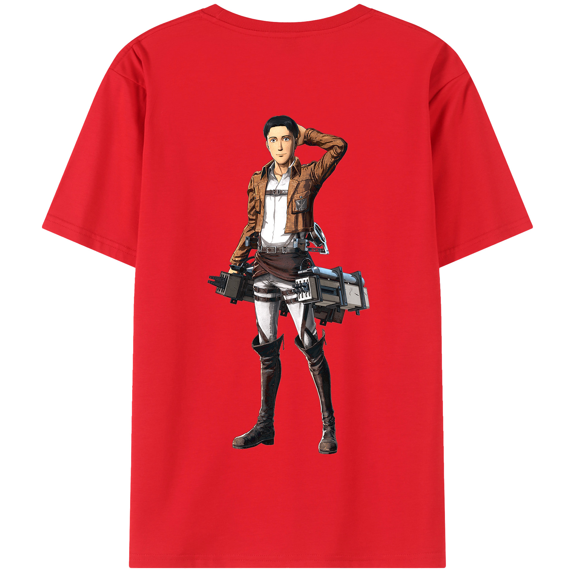 （画像用） 進撃の巨人 Attack on Titan 綿100％半袖Tシャツ（背面プリント）