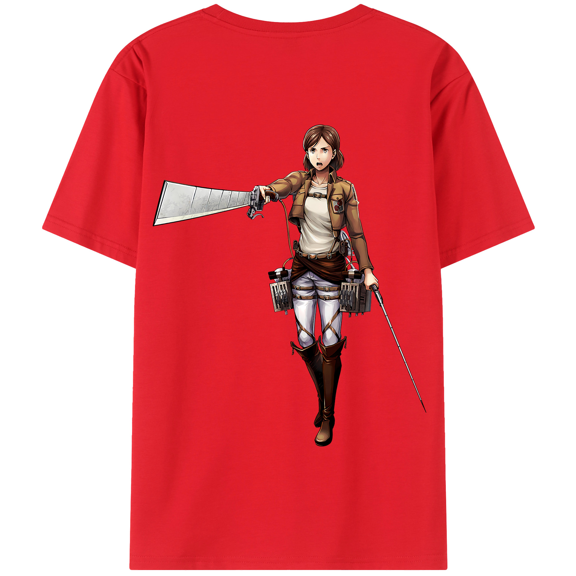 （画像用） 進撃の巨人 Attack on Titan 綿100％半袖Tシャツ（背面プリント）