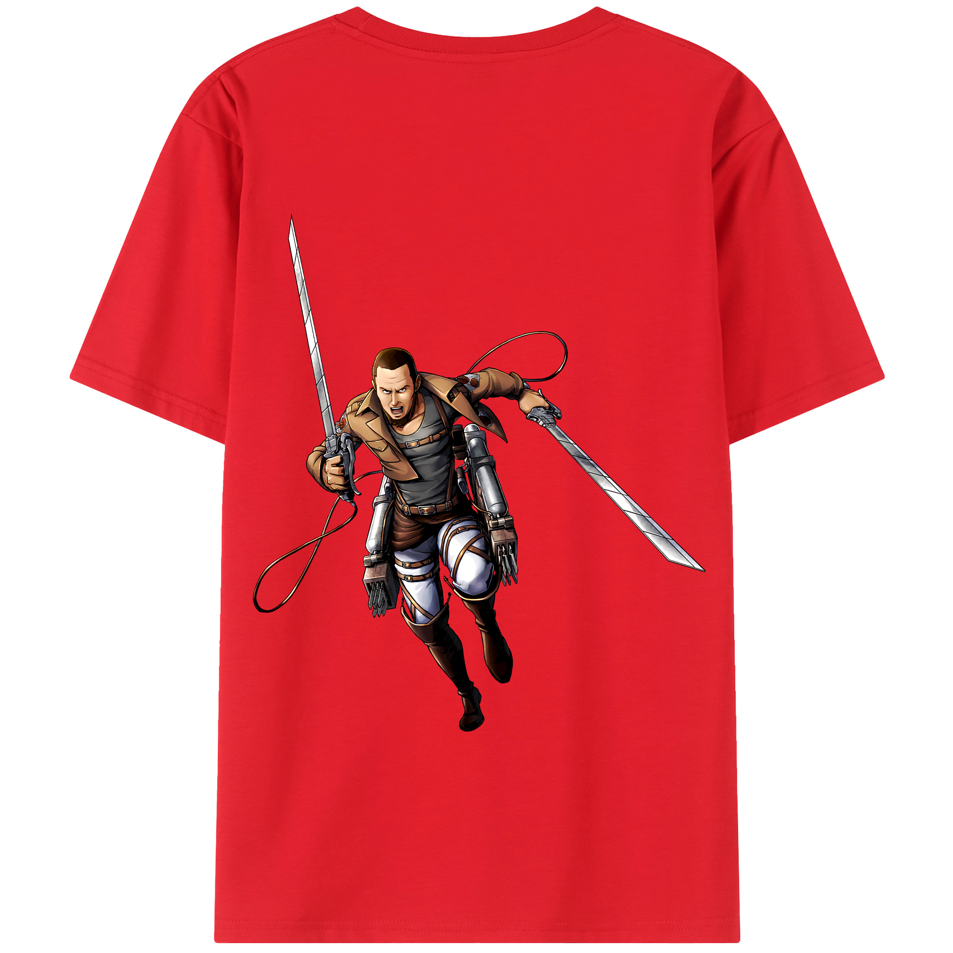 （画像用） 進撃の巨人 Attack on Titan 綿100％半袖Tシャツ（背面プリント）