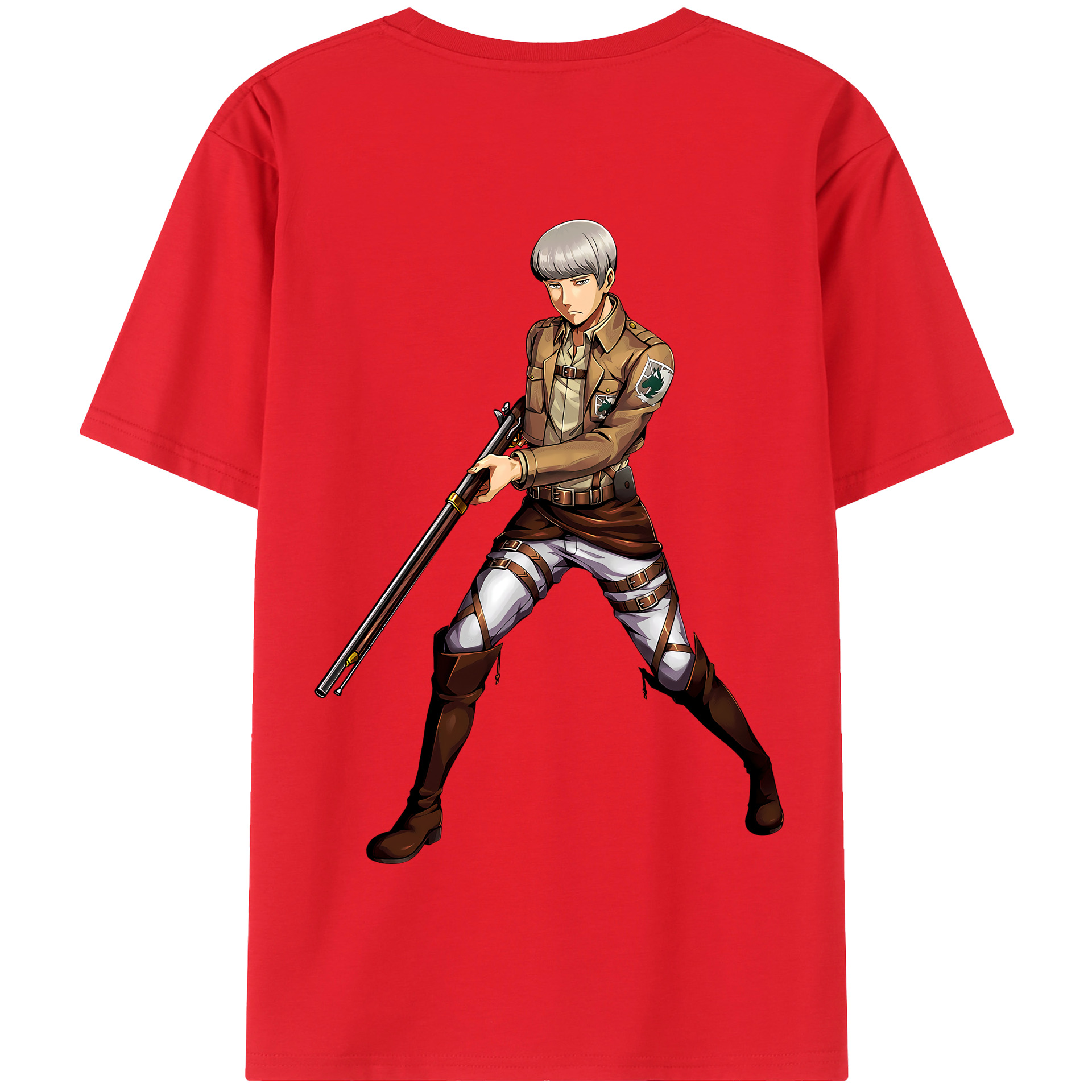 （画像用） 進撃の巨人 Attack on Titan 綿100％半袖Tシャツ（背面プリント）