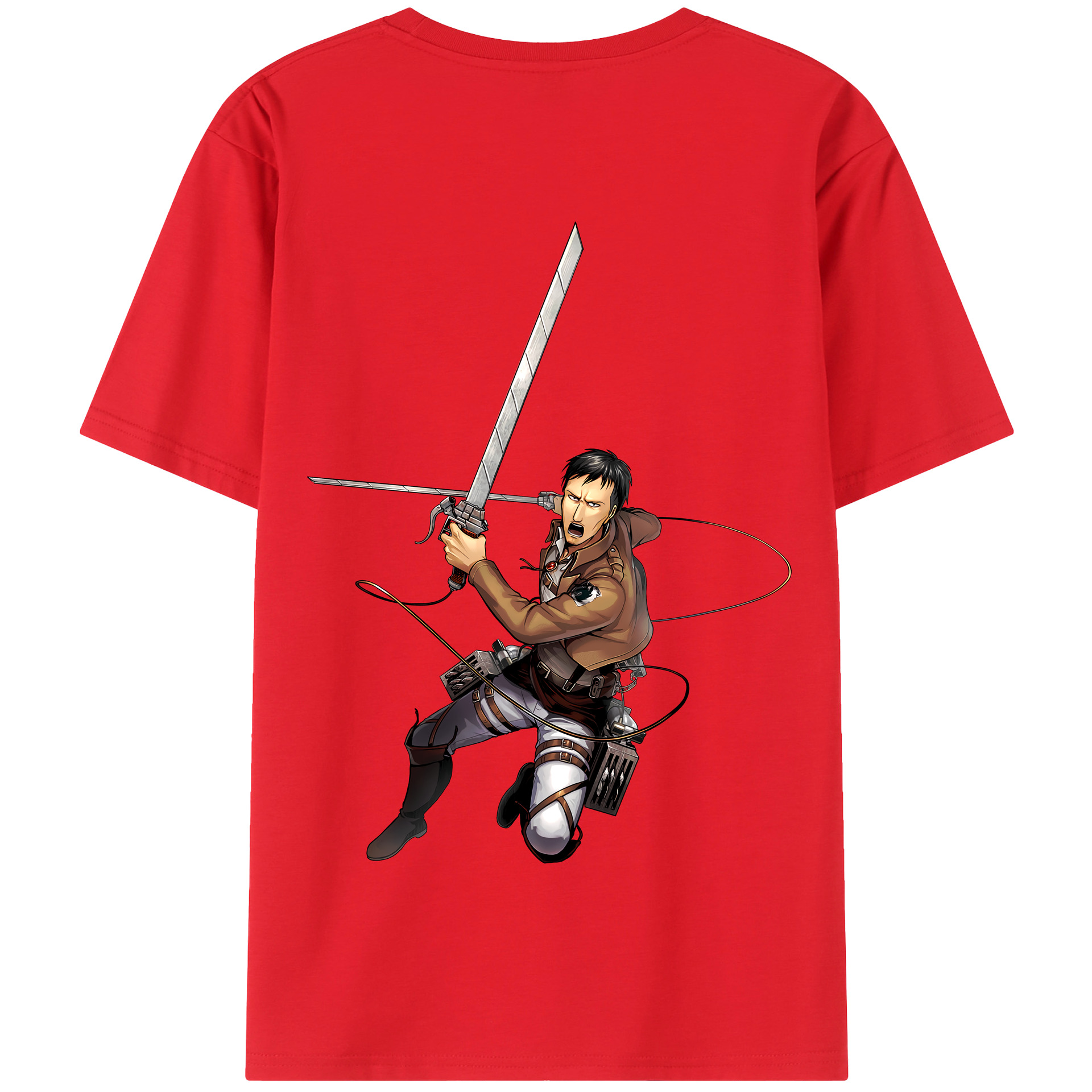 （画像用） 進撃の巨人 Attack on Titan 綿100％半袖Tシャツ（背面プリント）