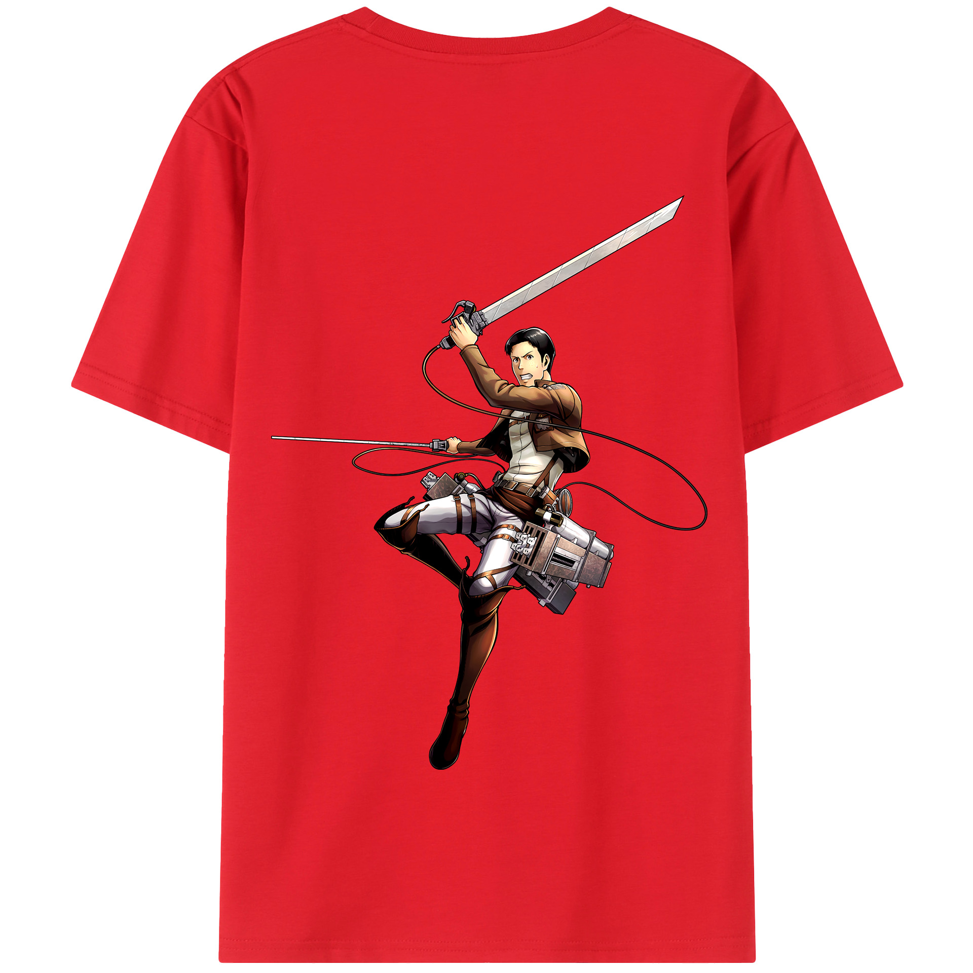 （画像用） 進撃の巨人 Attack on Titan 綿100％半袖Tシャツ（背面プリント）