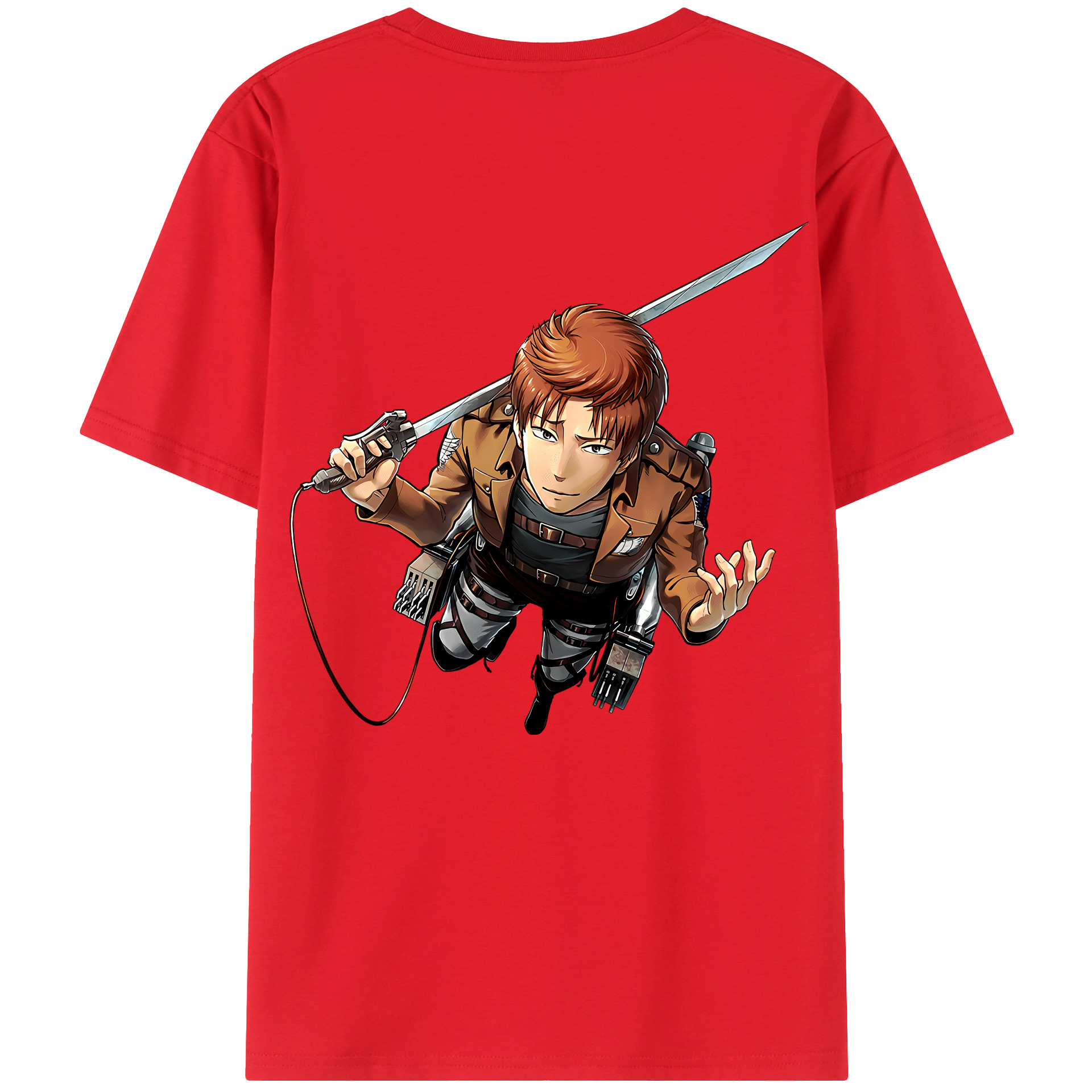 （画像用） 進撃の巨人 Attack on Titan 綿100％半袖Tシャツ（背面プリント）