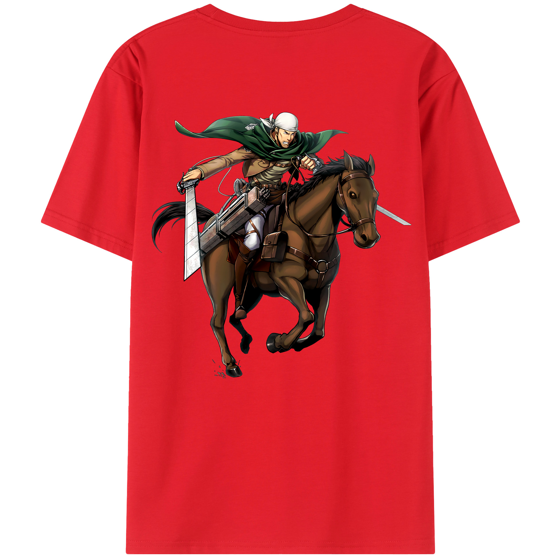 （画像用） 進撃の巨人 Attack on Titan 綿100％半袖Tシャツ（背面プリント）