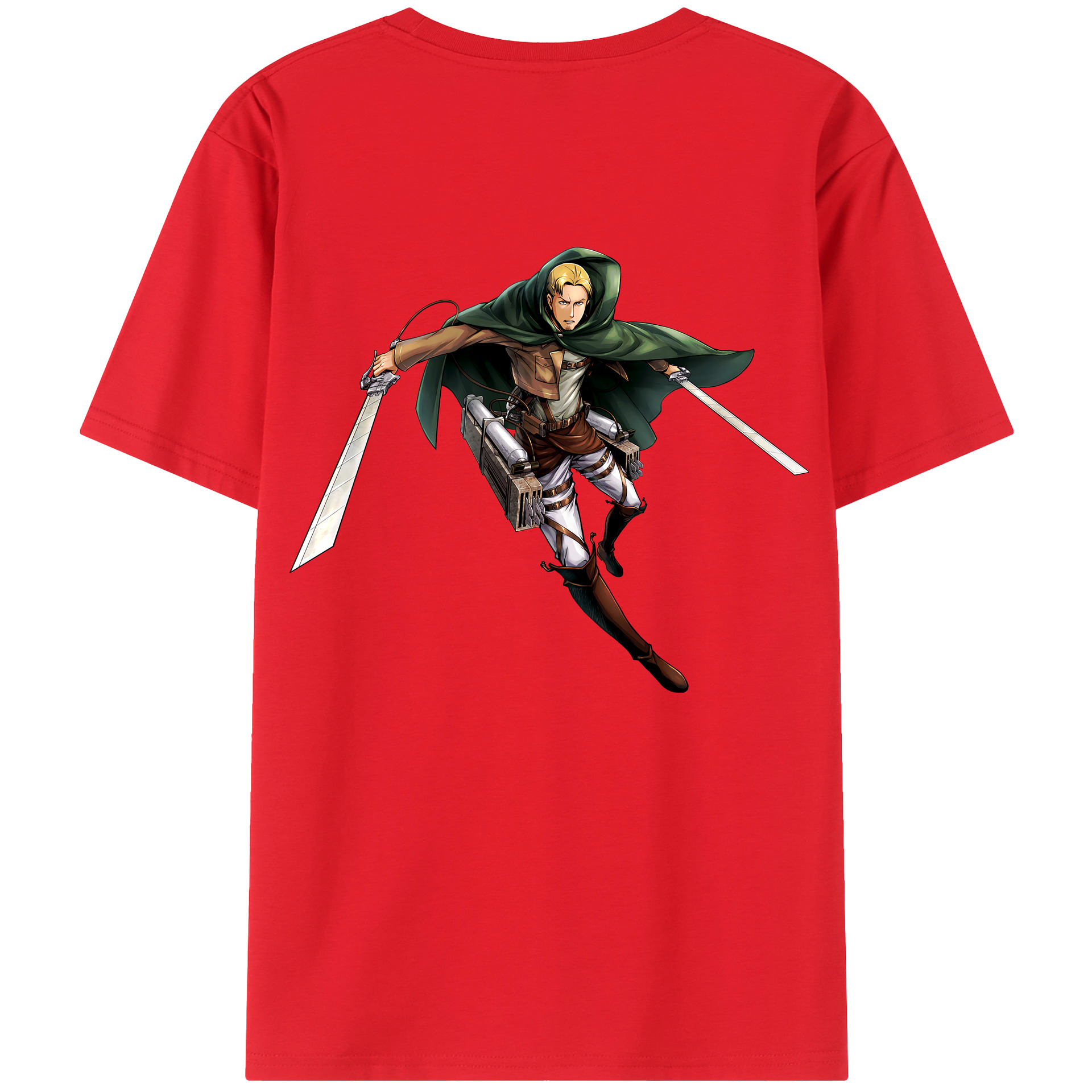 （画像用） 進撃の巨人 Attack on Titan 綿100％半袖Tシャツ（背面プリント）