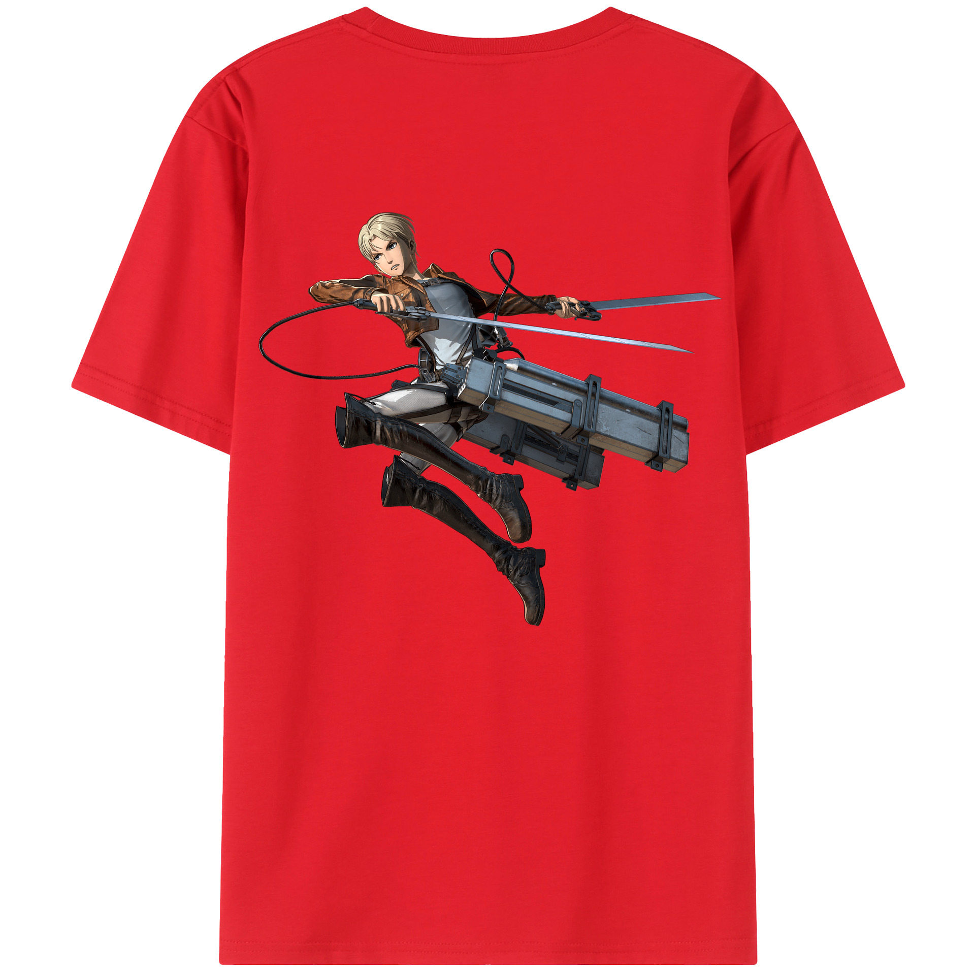 （画像用） 進撃の巨人 Attack on Titan 綿100％半袖Tシャツ（背面プリント）