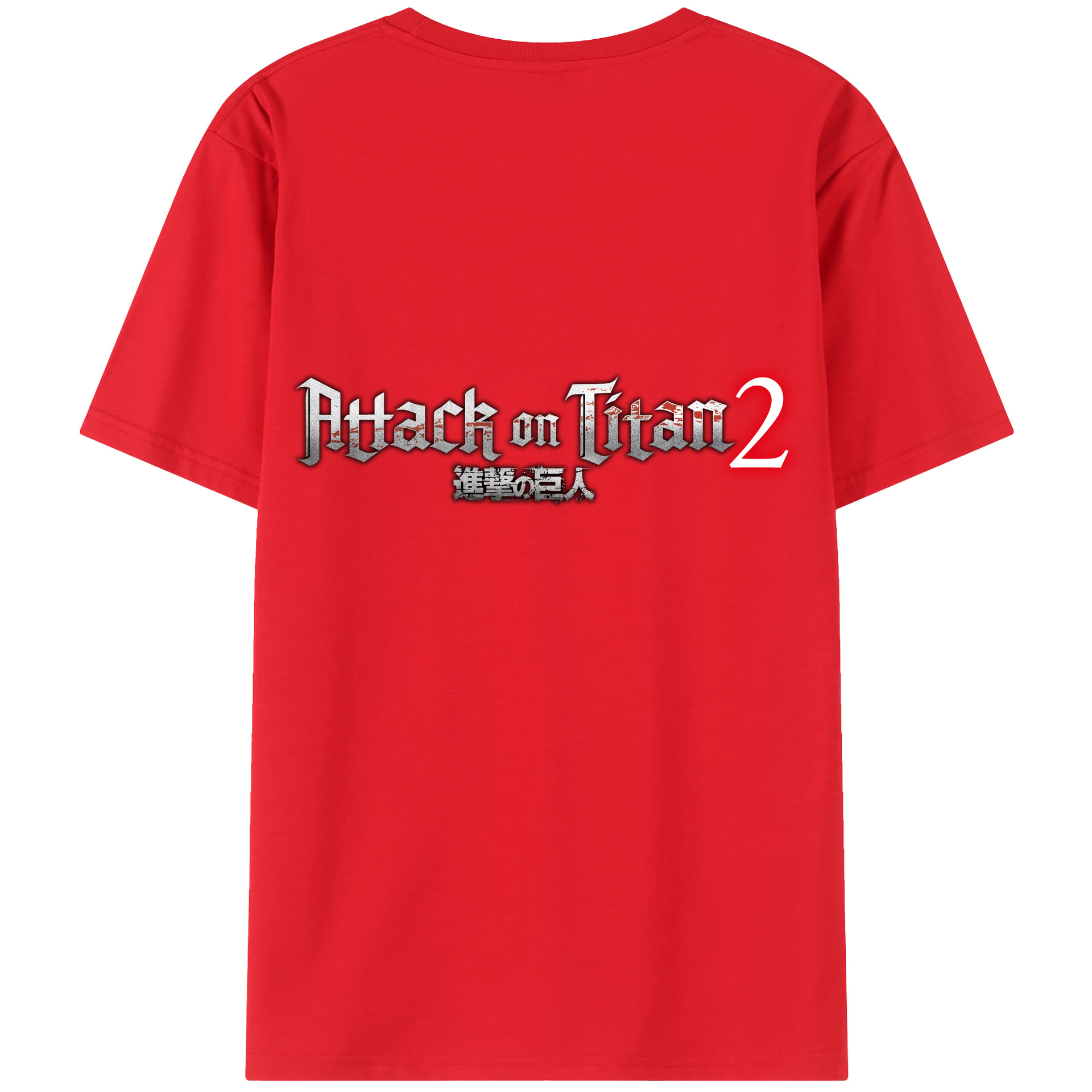 （画像用） 進撃の巨人 Attack on Titan 綿100％半袖Tシャツ（背面プリント）