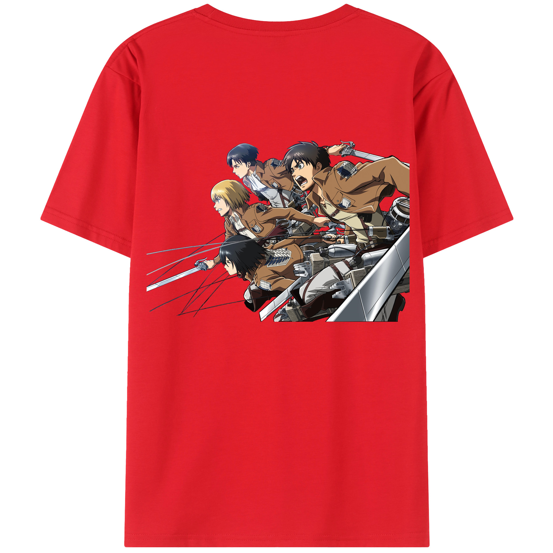 （画像用） 進撃の巨人 Attack on Titan 綿100％半袖Tシャツ（背面プリント）