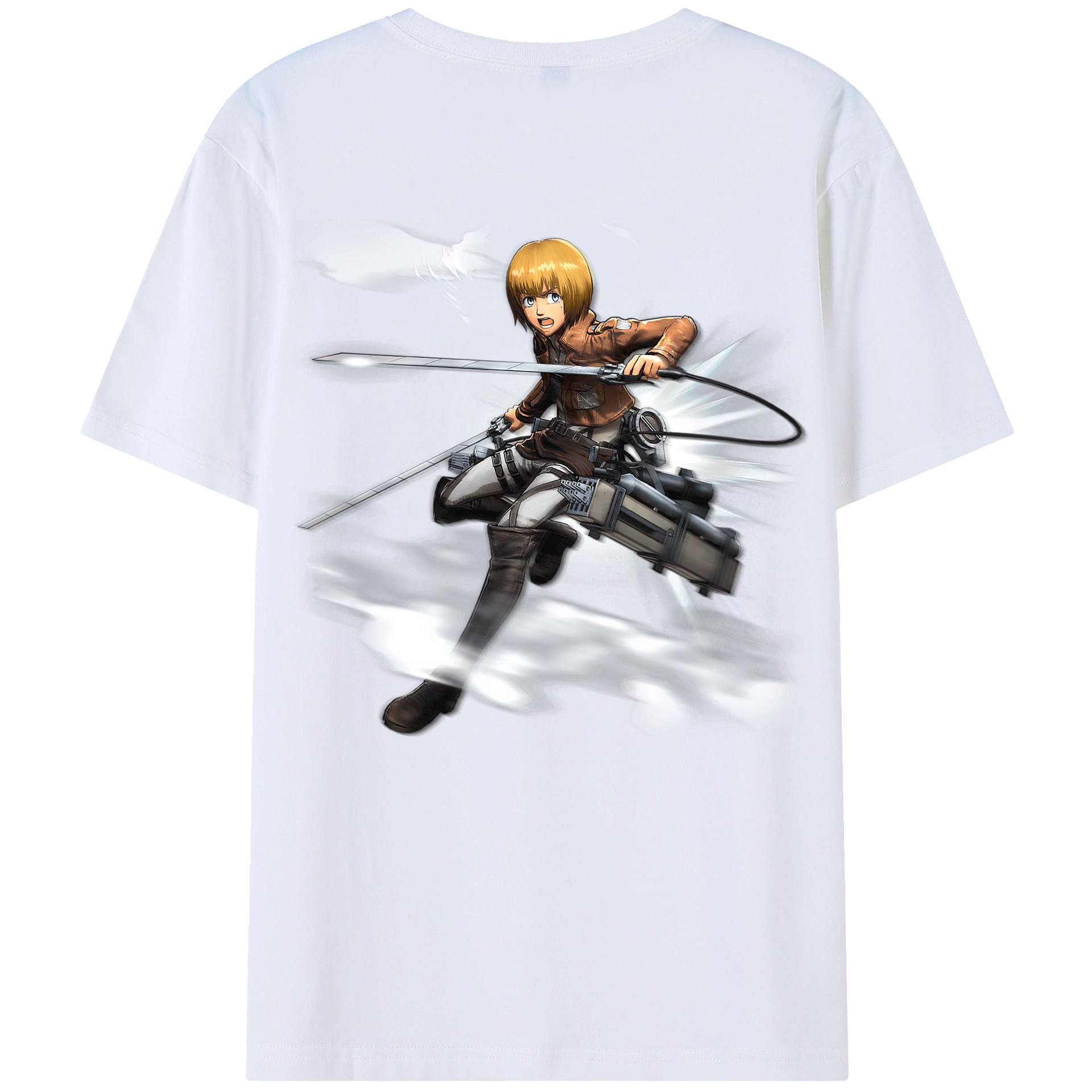 （画像用） 進撃の巨人 アルミン·アルレルト Attack on Titan Armin Arlert 綿100％半袖Tシャツ（背面プリント）