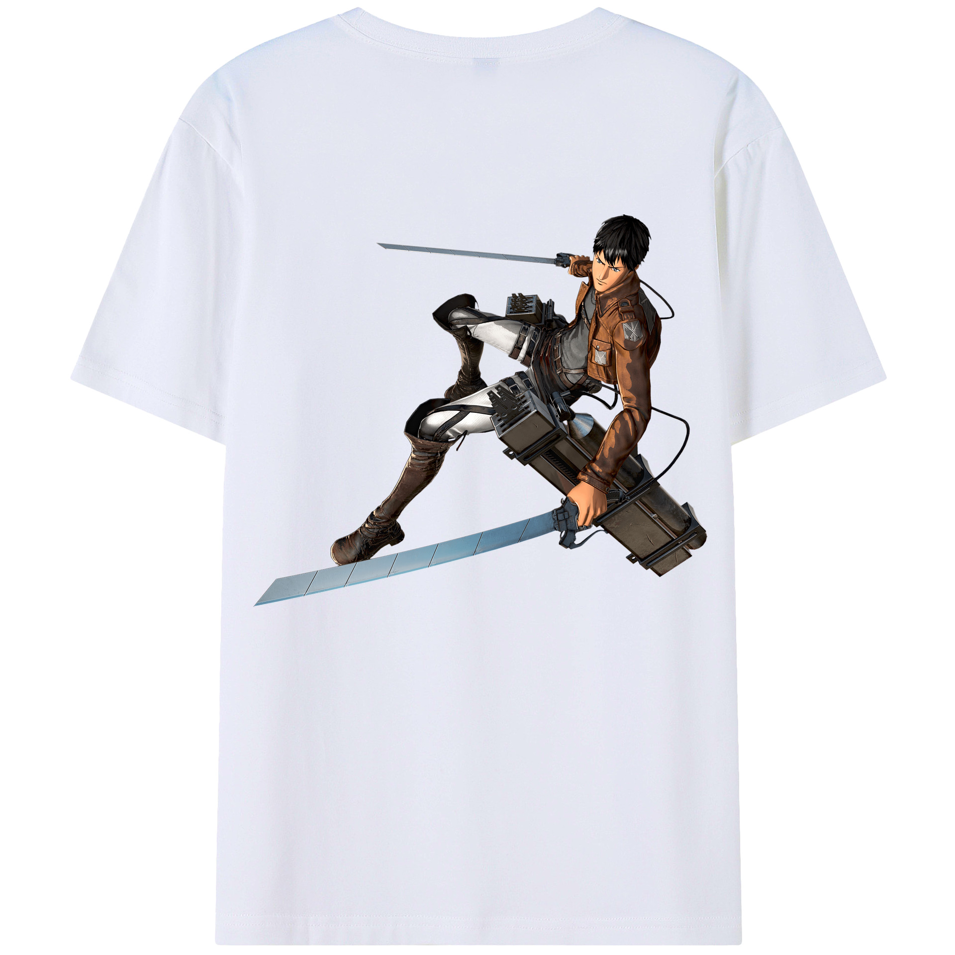 （画像用） 進撃の巨人 ベルトルト・フーバー Attack on Titan Bertholdt Hoover 綿100％半袖Tシャツ（背面プリント）