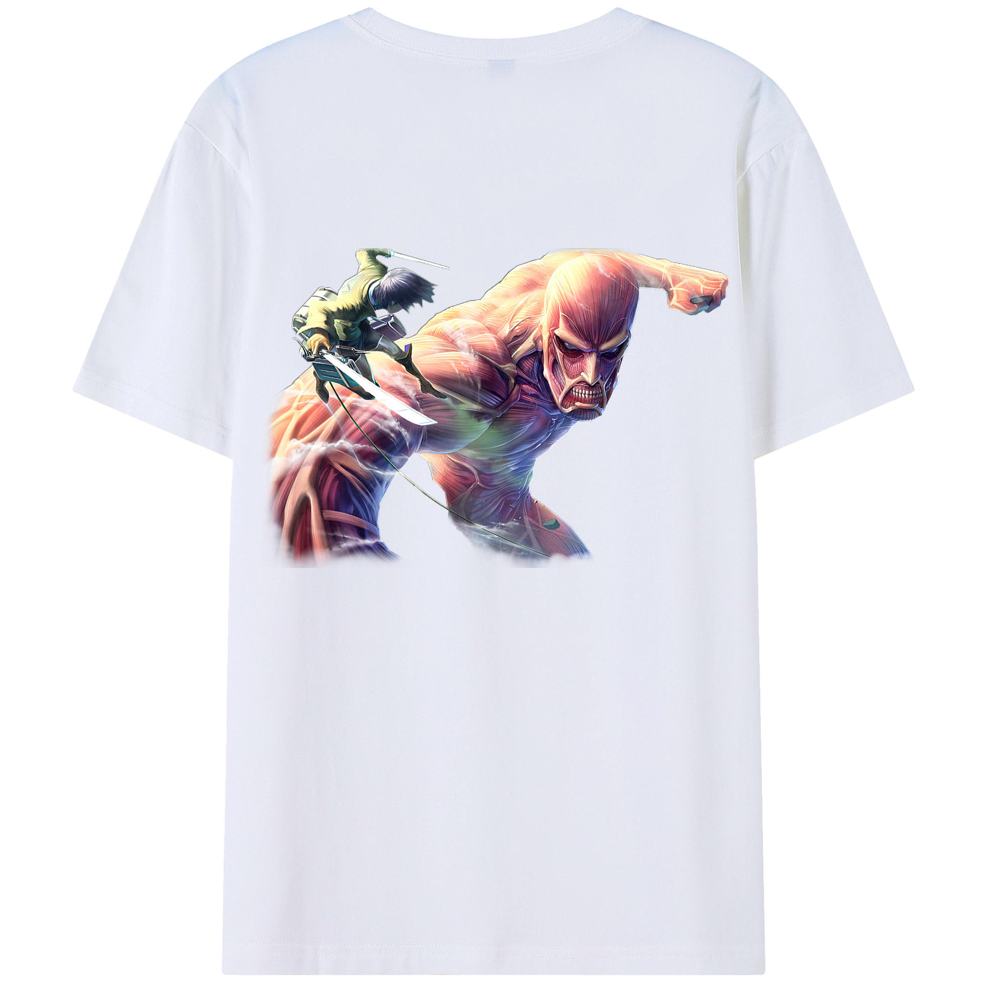 （画像用） 進撃の巨人 Attack on Titan 綿100％半袖Tシャツ（背面プリント）