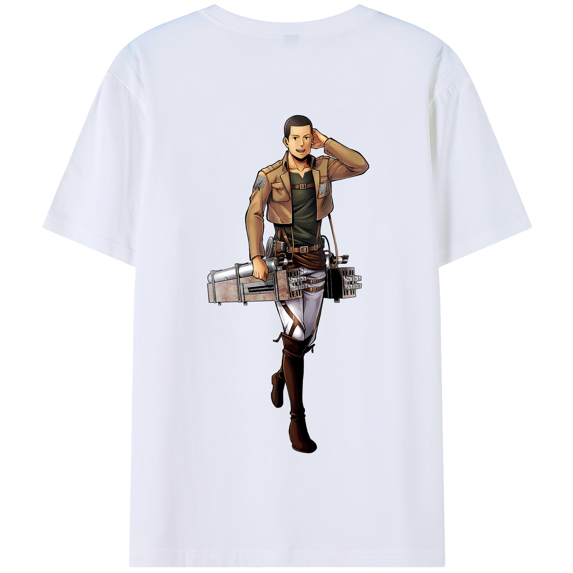 （画像用） 進撃の巨人 Attack on Titan 綿100％半袖Tシャツ（背面プリント）
