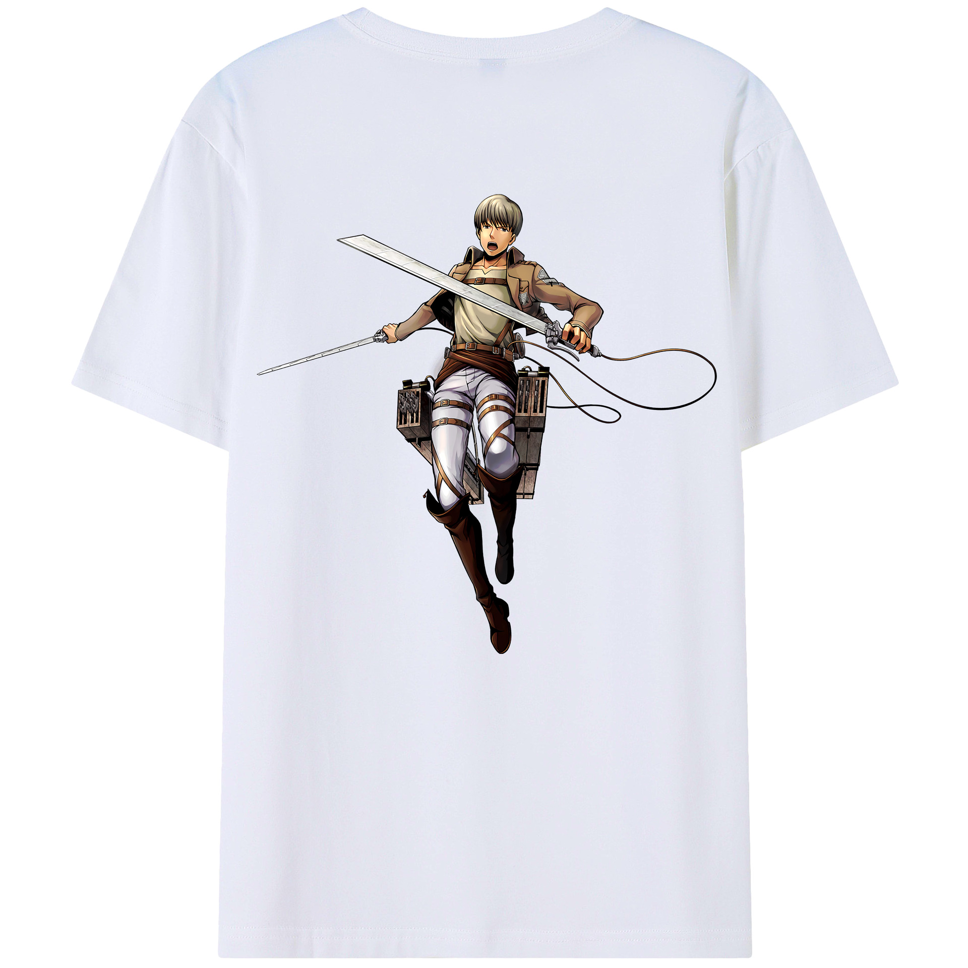 （画像用） 進撃の巨人 Attack on Titan 綿100％半袖Tシャツ（背面プリント）