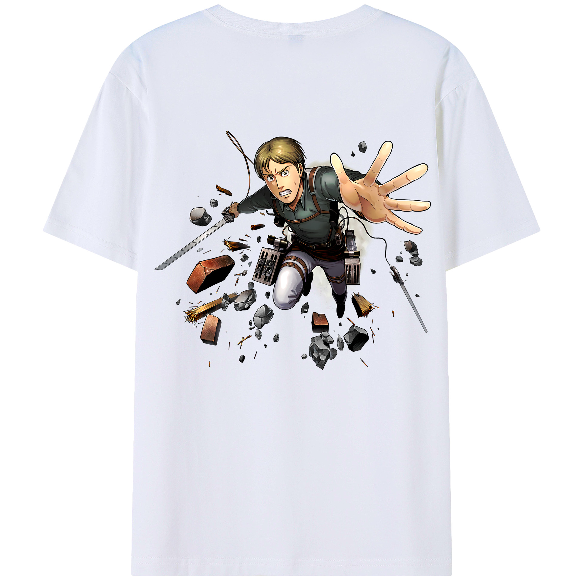 （画像用） 進撃の巨人 Attack on Titan 綿100％半袖Tシャツ（背面プリント）